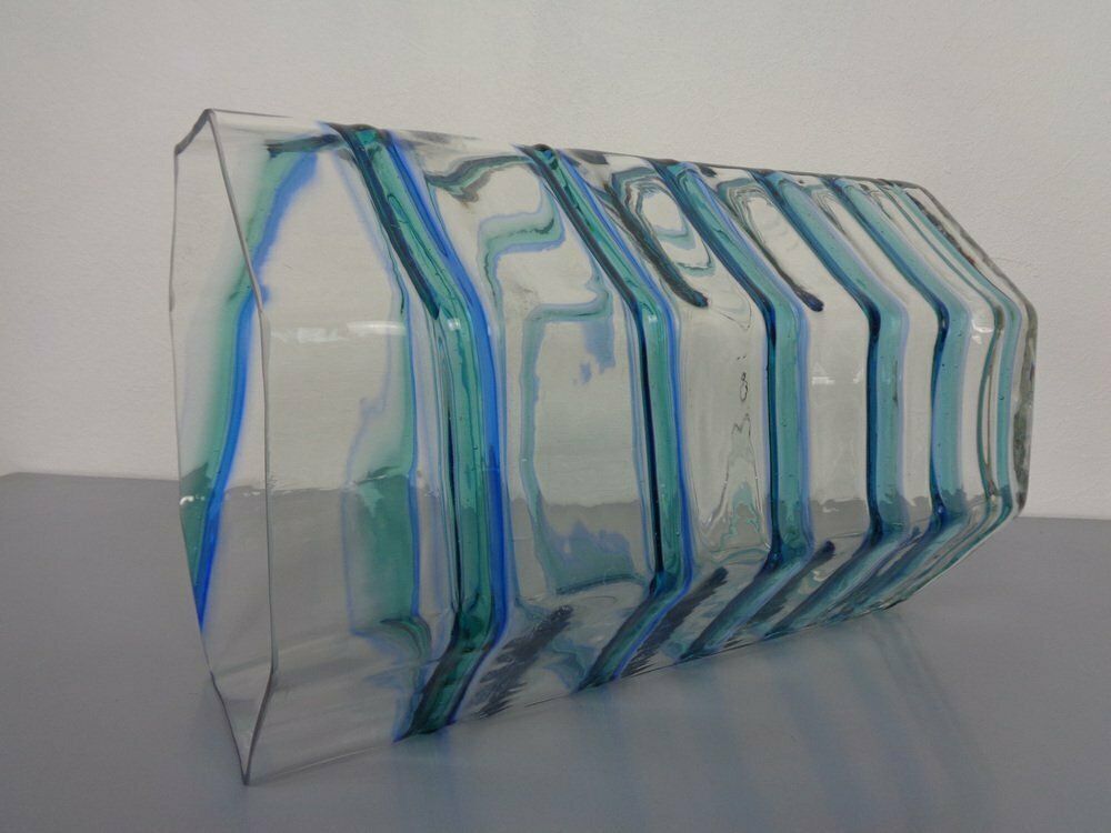 photo furniture Large French Filigree Vase In Crystal Glass, 1960s