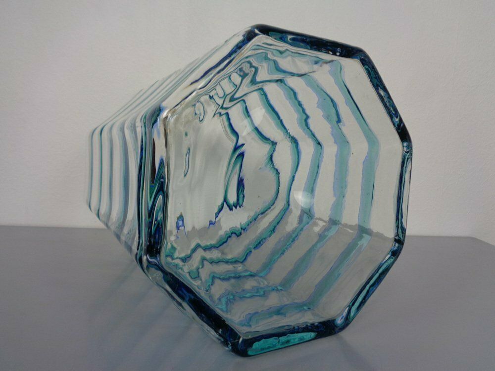 photo for sale Large French Filigree Vase In Crystal Glass, 1960s