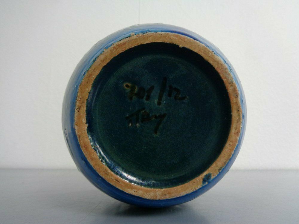 Italian Rimini Blue Ceramic Cachepot By Aldo Londi For Bitossi, 1960s photo 154.0