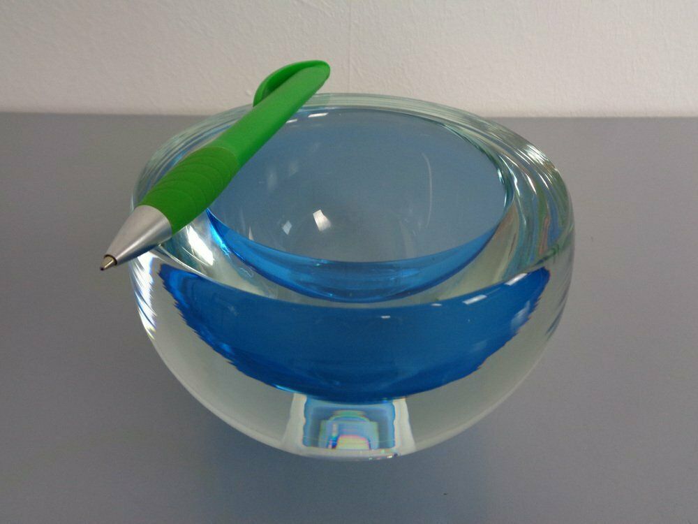 Large Sommerso Murano Glass Bowl By Flavio Poli, 1960s photo 351.0