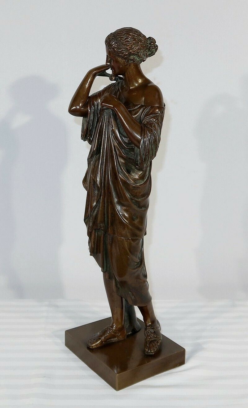 photo for sale Bronze "Diane De Gabies" After Praxiteles, Signed C. Sauvage, Early 19th Century