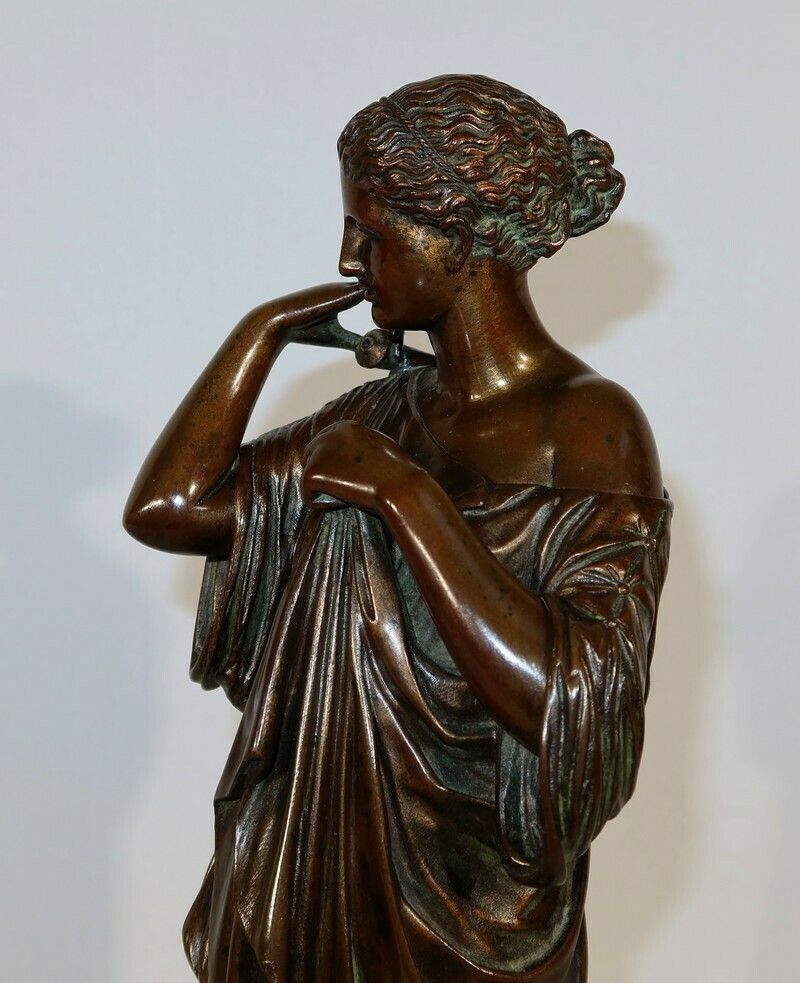 Home Decor Bronze "Diane De Gabies" After Praxiteles, Signed C. Sauvage, Early 19th Century photo