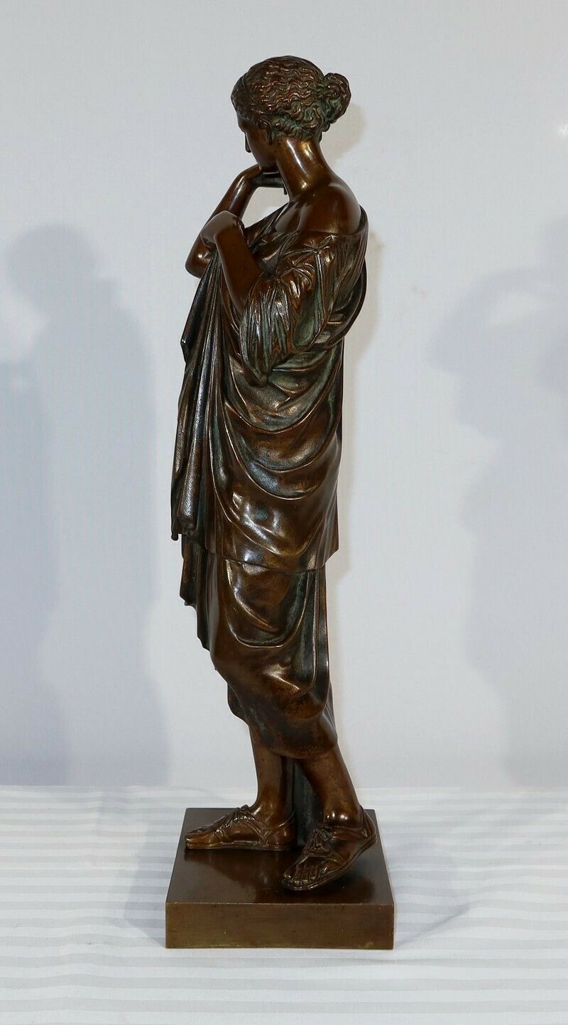 photo buy Bronze "Diane De Gabies" After Praxiteles, Signed C. Sauvage, Early 19th Century
