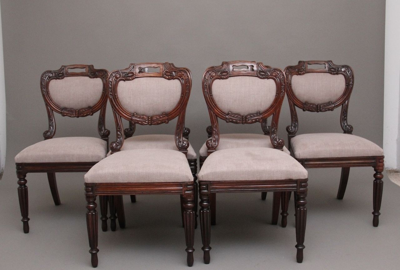 photo for sale A Set Of Six Anglo Indian Rosewood Dining Chairs