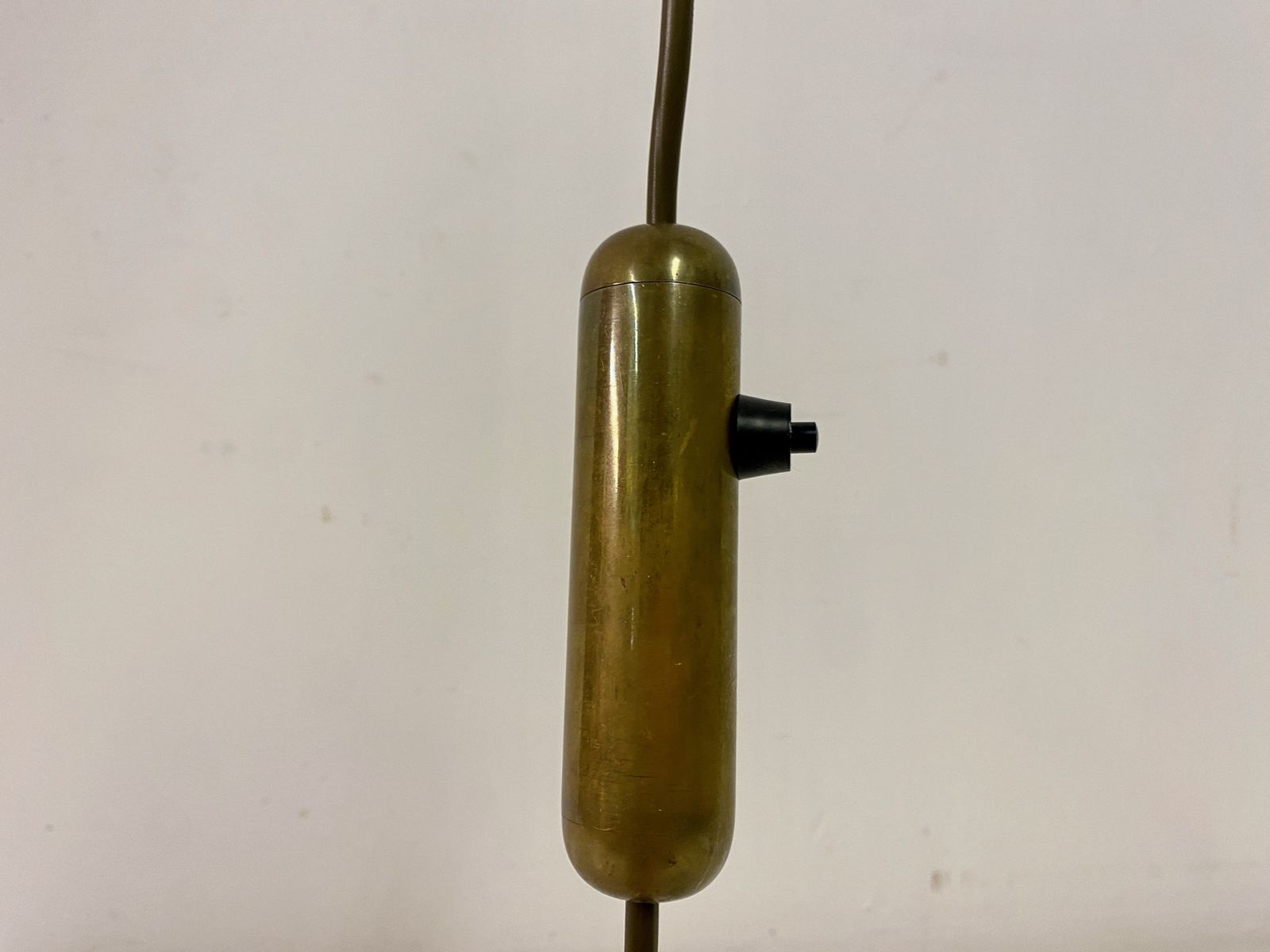 Italian Brass And Leather Telescopic Wall Light photo vinterior
