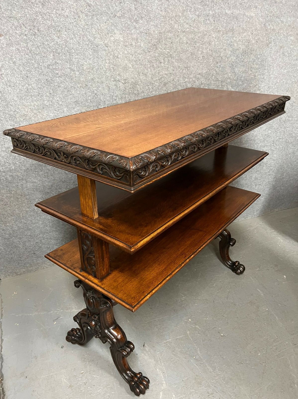 Antique Rise And Fall Dumb Waiter Buffet