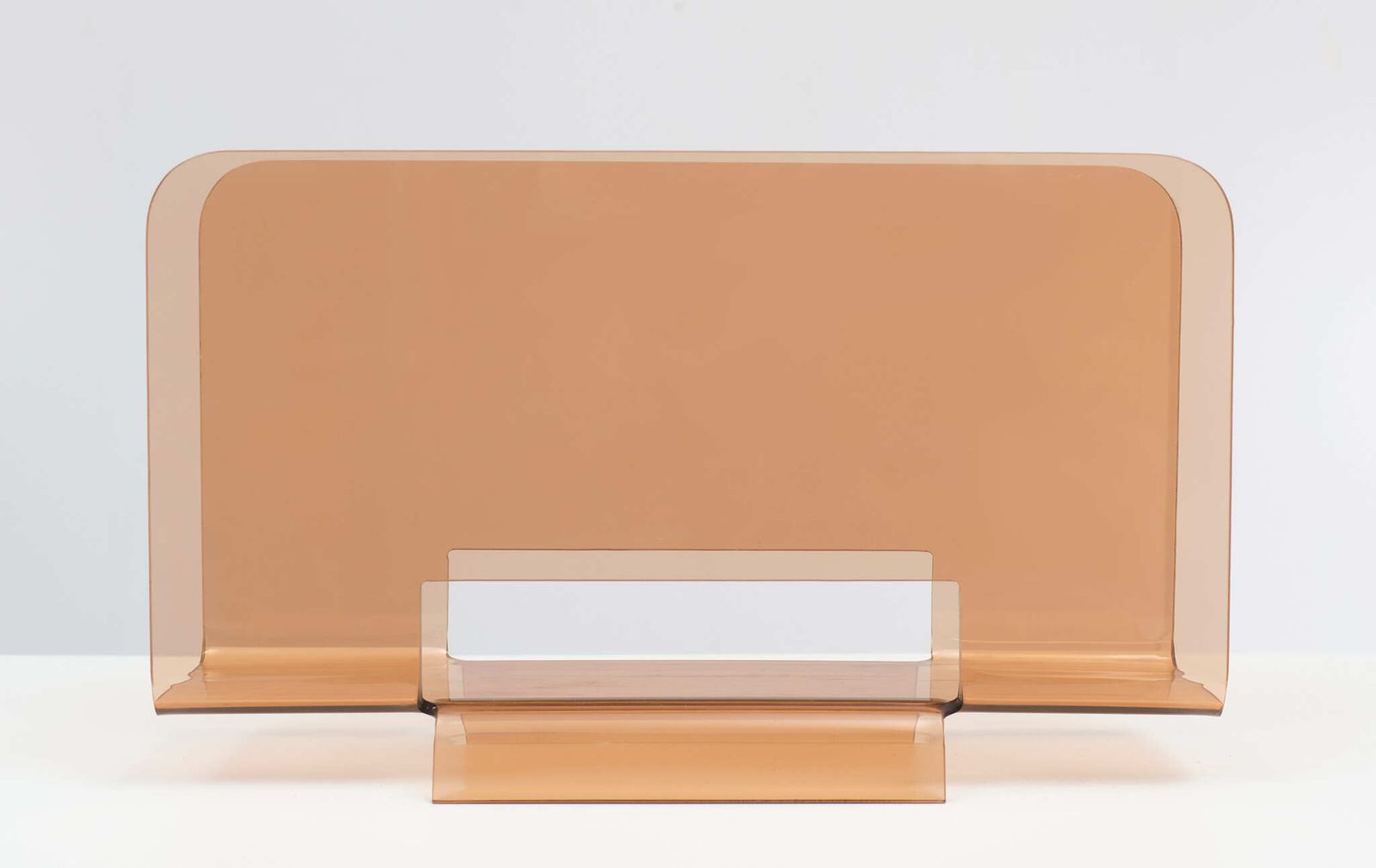 Smoked Lucite Magazine Rack France 1970s photo for sale