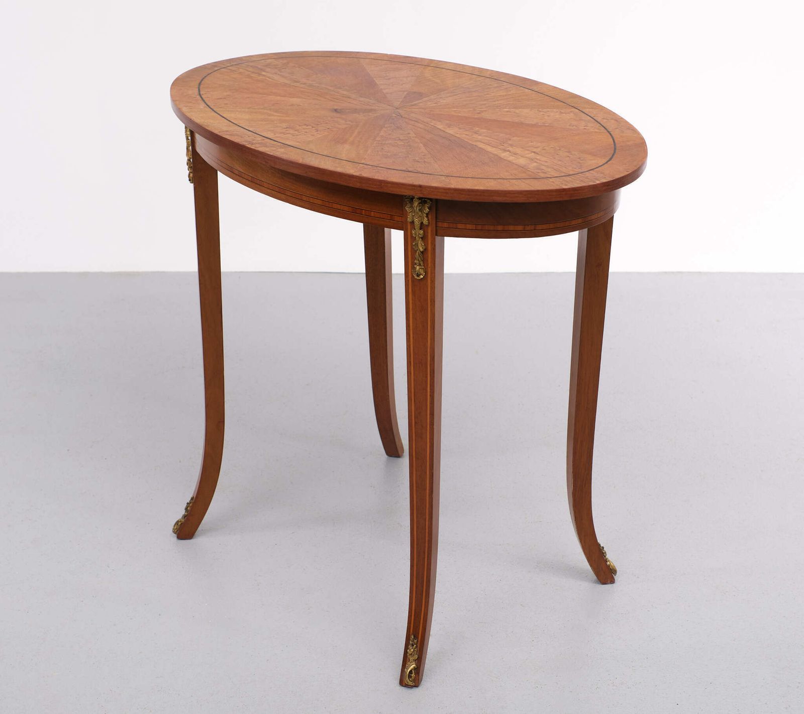 Antique Oval France Center Table, 1870 photo vintage