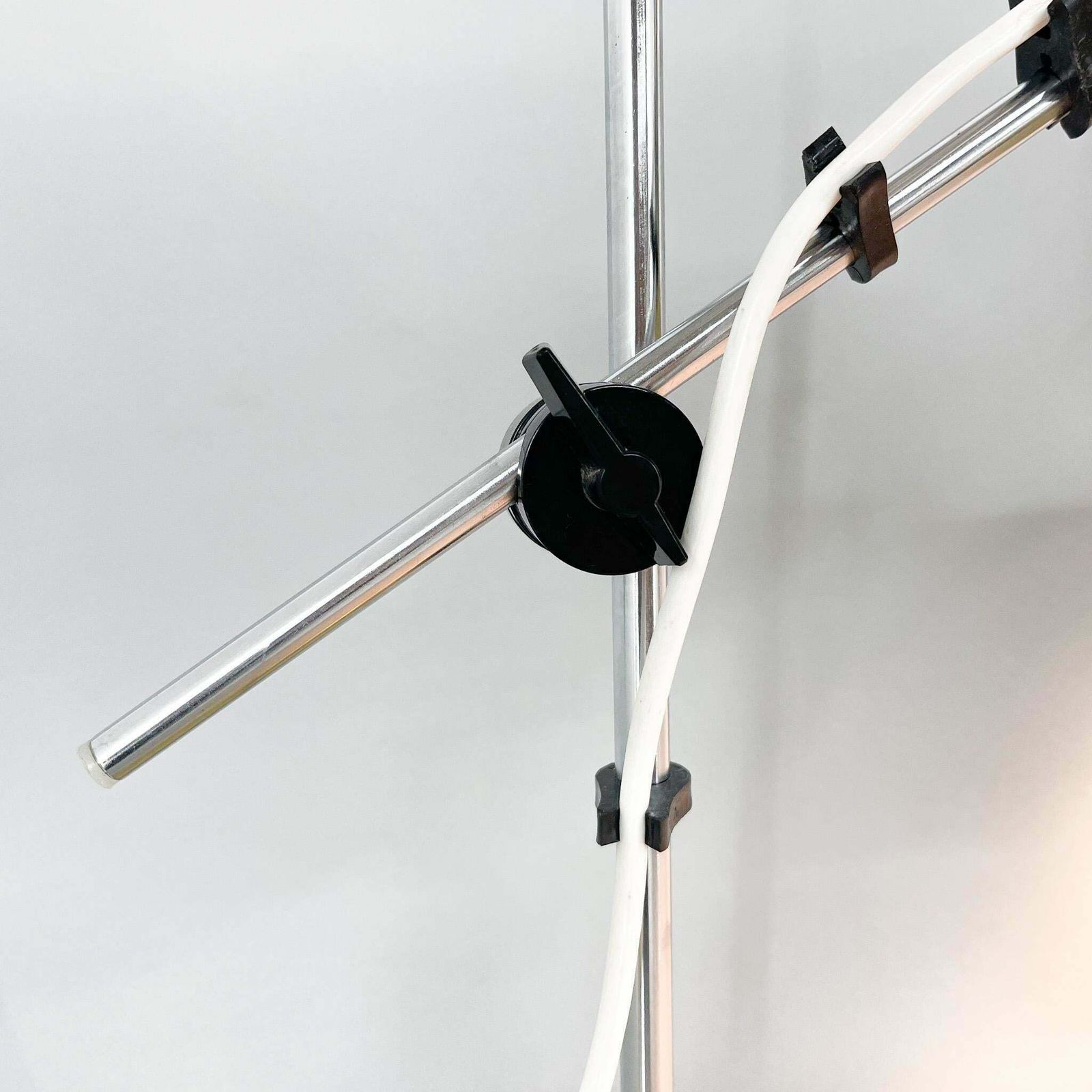 photo for sale 1970's Adjustable Metal Table Lamp In Creamy Colour, Hungary