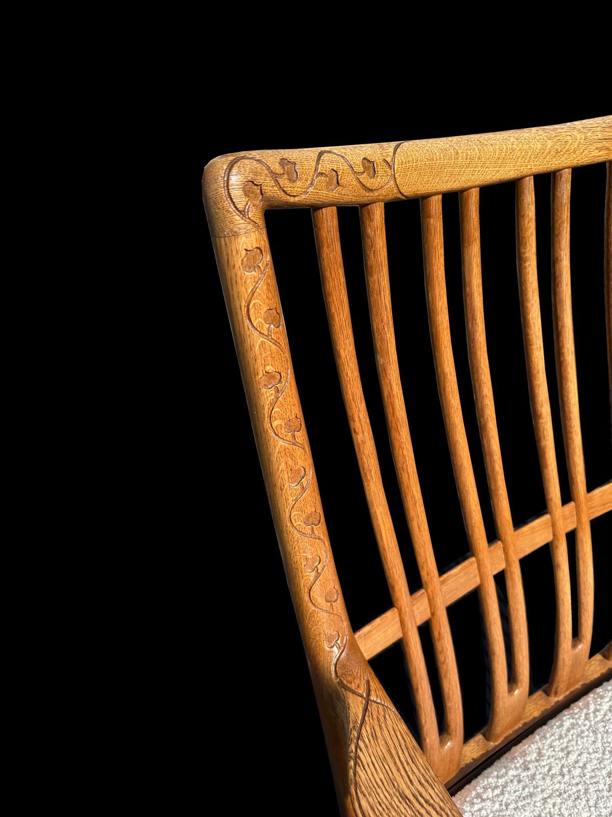 Oak Rocking Chair Model Ml33 By Hans .Wegner For Mikael Laursen photo for sale