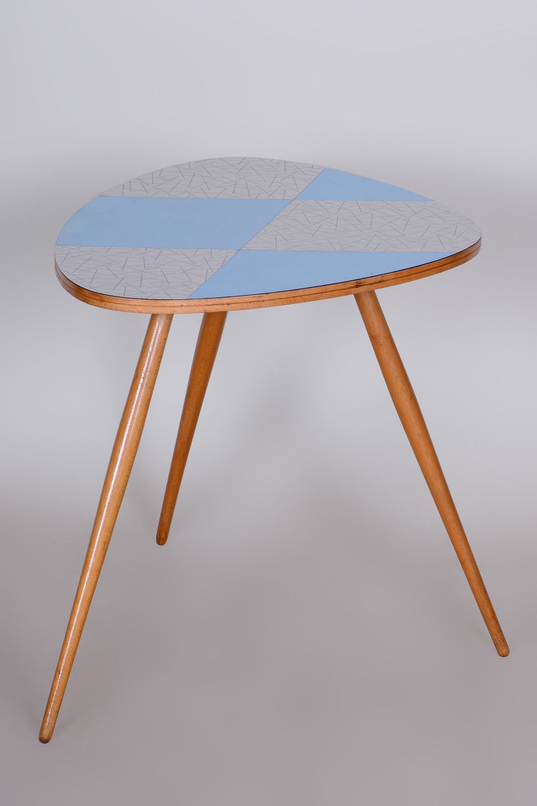 Small Midcentury Table, Beech, Umakart, Well Preserved Condition, Czechia, 1950s photo furniture