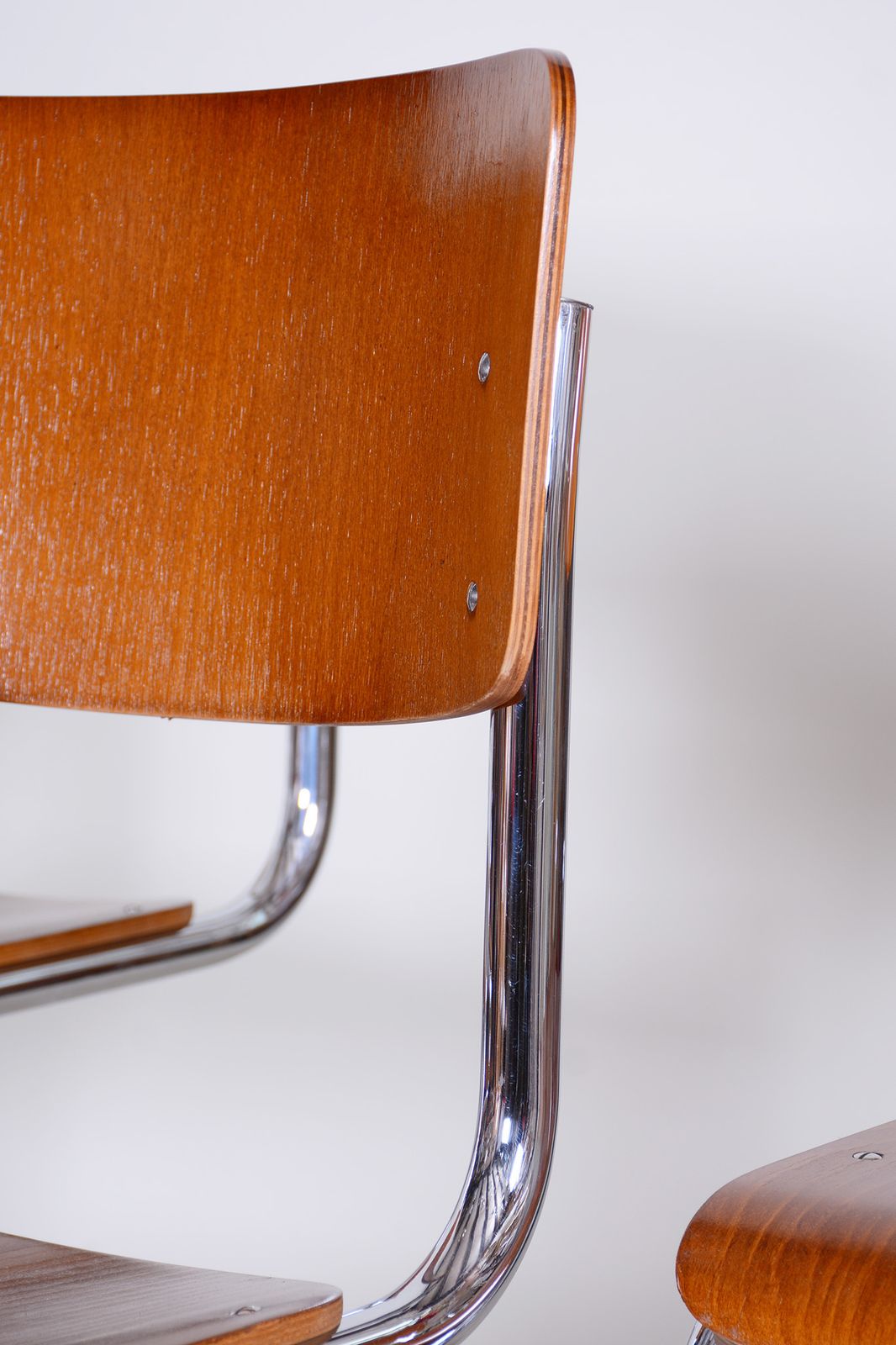 Set Of Four Bauhaus Beech Chairs, Restored, Germany, 1930s photo for sale