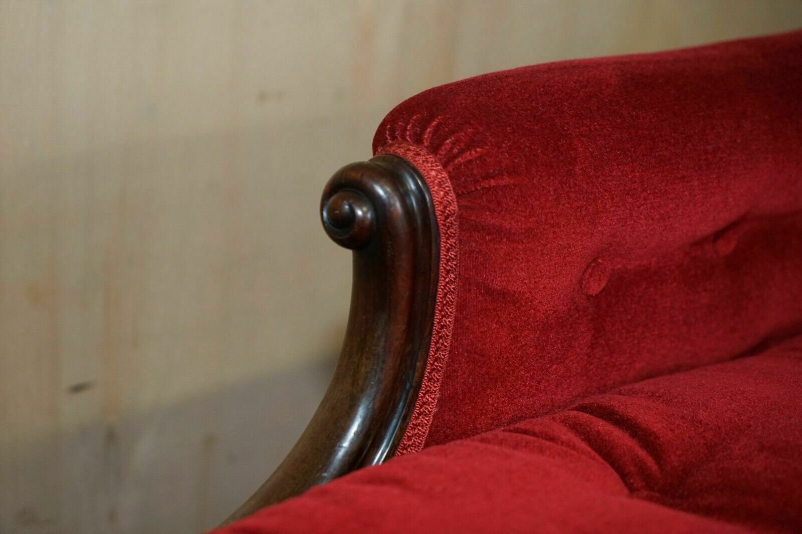 Rare Antique William IV Circa 1830 Mahogany Chesterfield Extending Chaise Lounge photo buy
