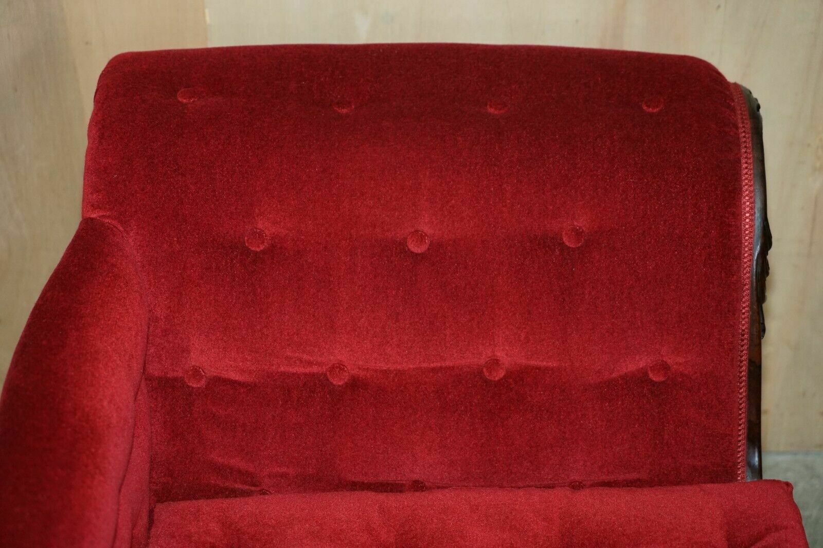photo vintage Rare Antique William IV Circa 1830 Mahogany Chesterfield Extending Chaise Lounge