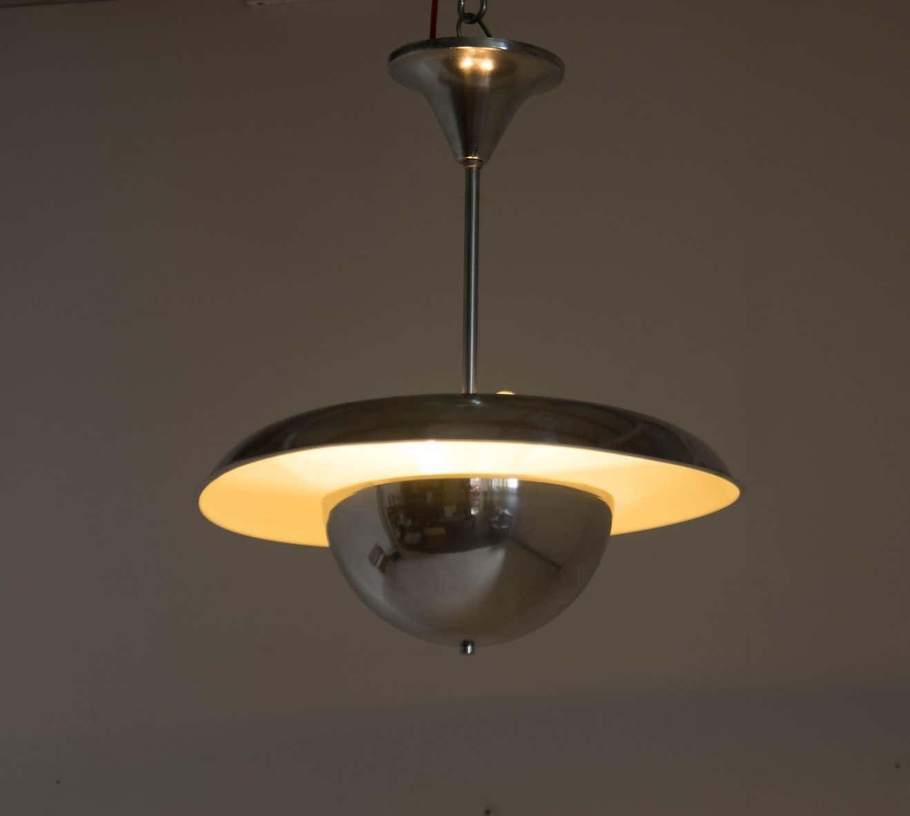 Lighting Rare Bauhaus Chandelier By Ias, 1930s, Restored photo