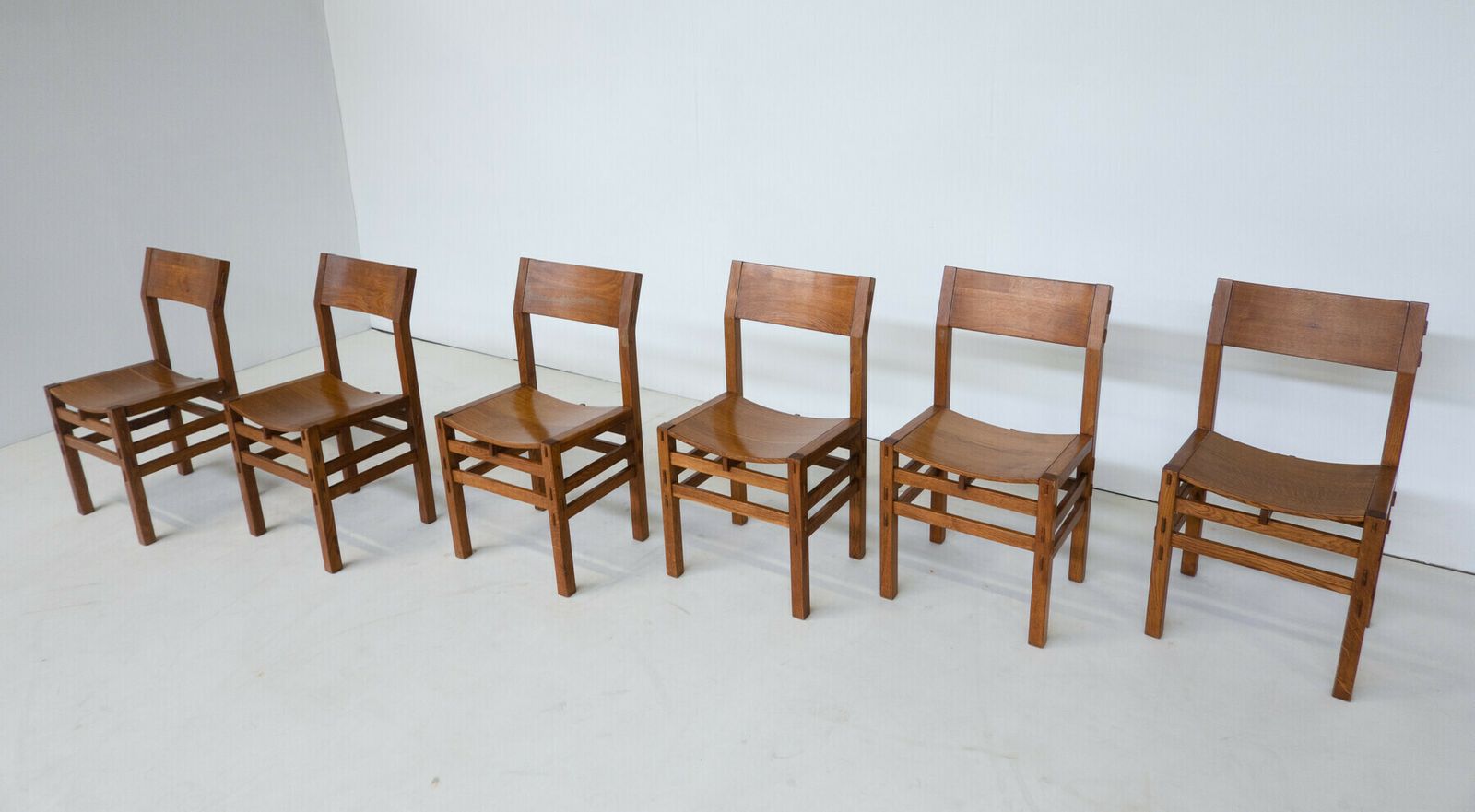 Set Of 6 Italian Dining Chairs By Giuseppe Rivadossi photo for sale