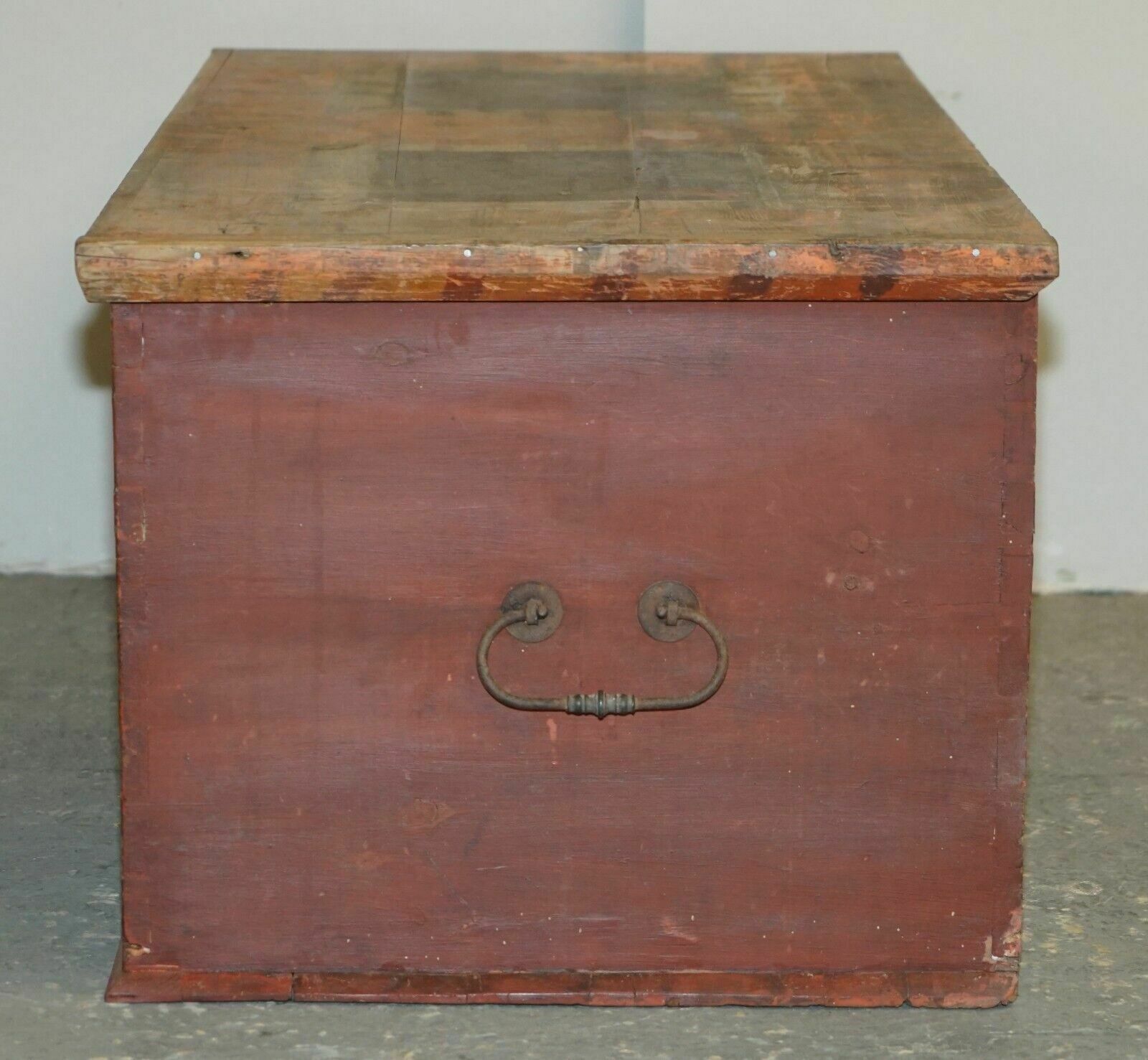 photo for sale 1875 Large Antique Original Paint Hungarian Blanket Chest Coffer Trunk