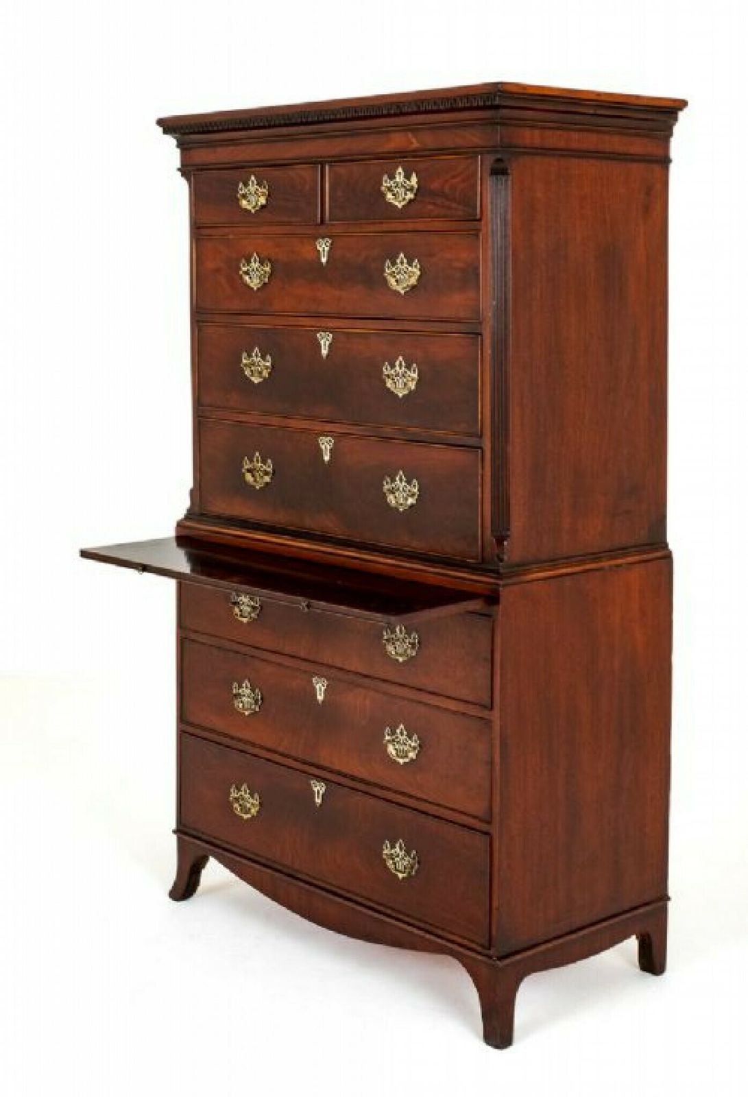 photo for sale Georgian Chest On Chest Period Mahogany