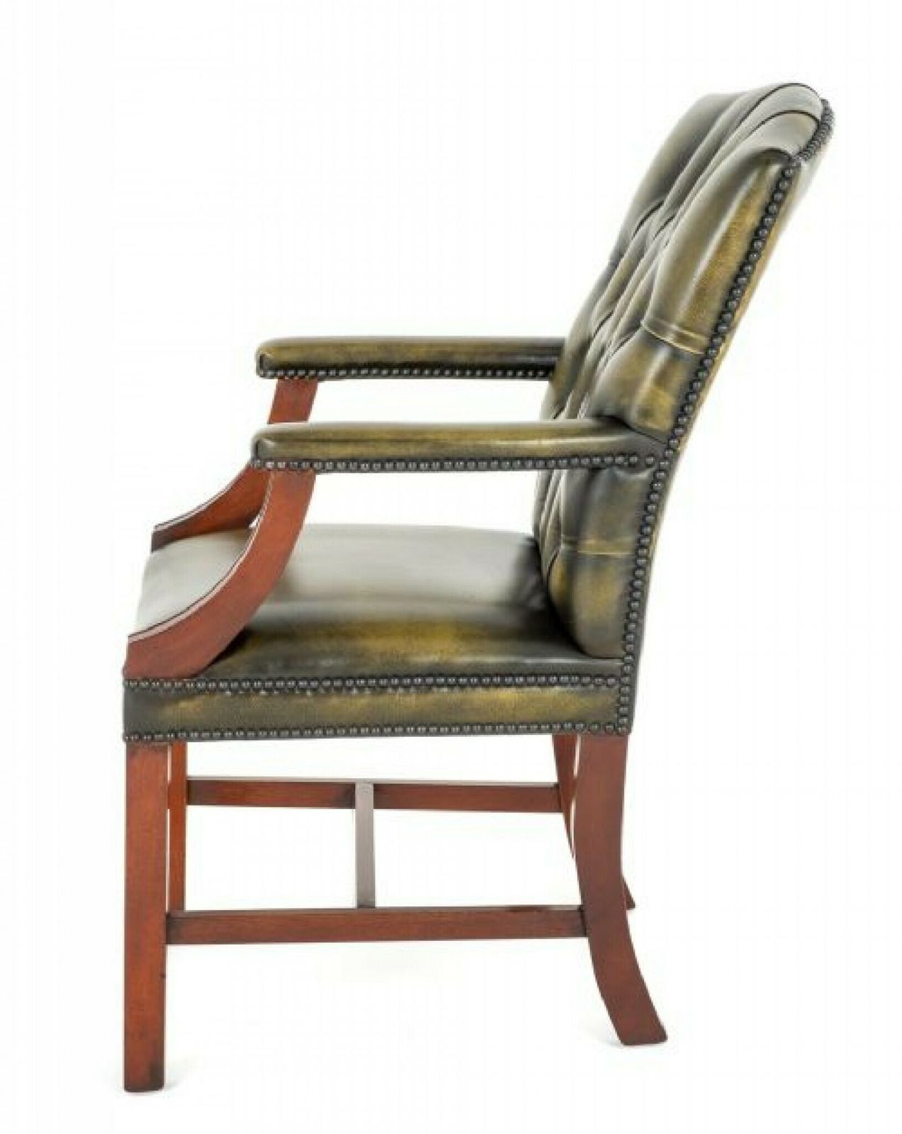Georgian Revival Arm Chair Leather Gainsborough photo 995.0