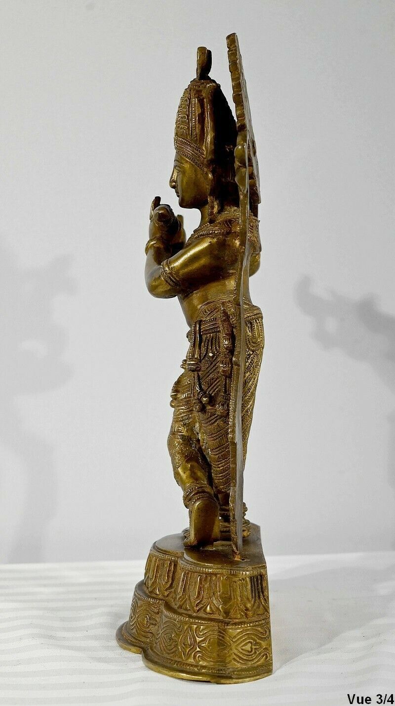 photo vinterior Bronze “Krishna” – Late 19th Century