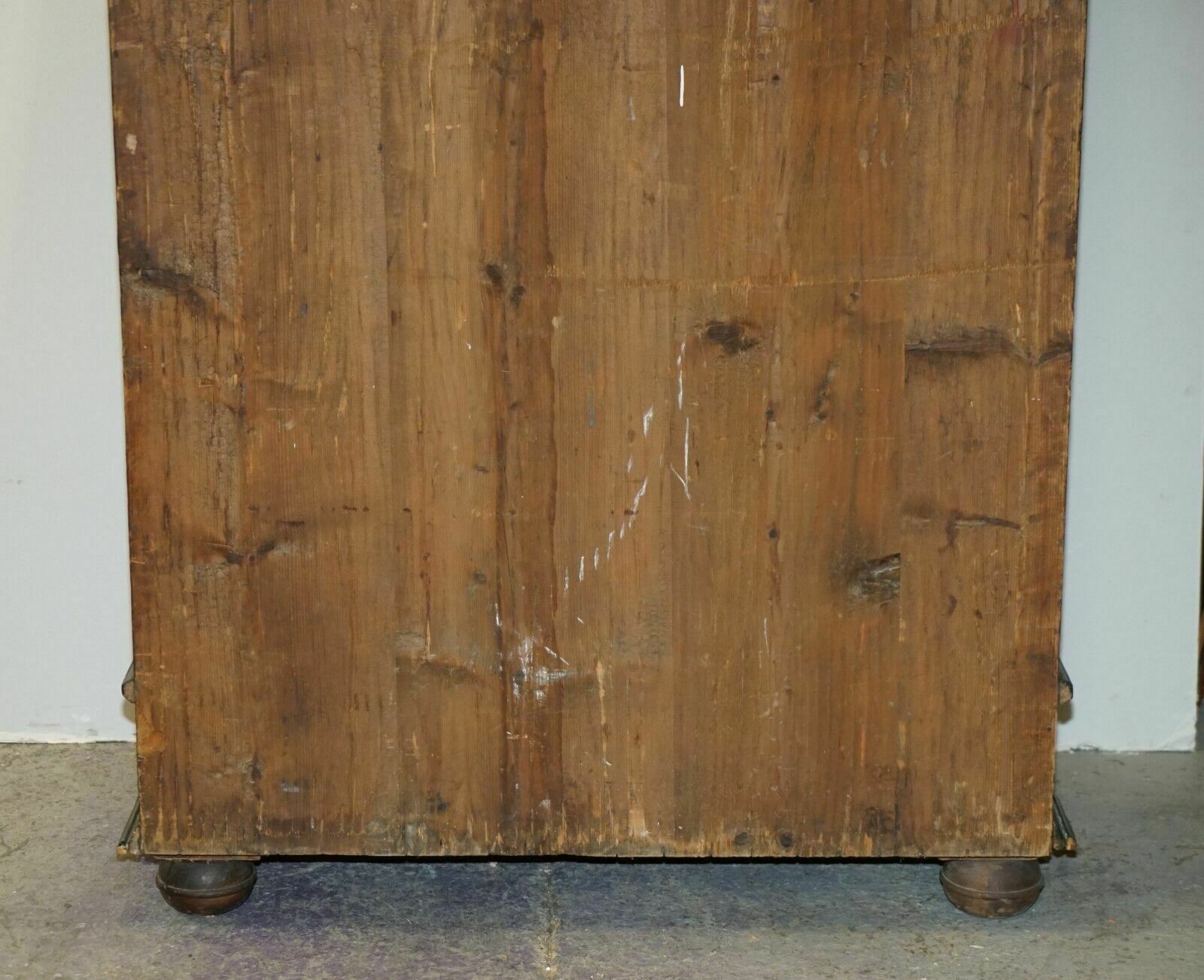 photo vintage Stunning Rare Antique 1829 1851 Dated Hand Painted German Marriage Wardrobe