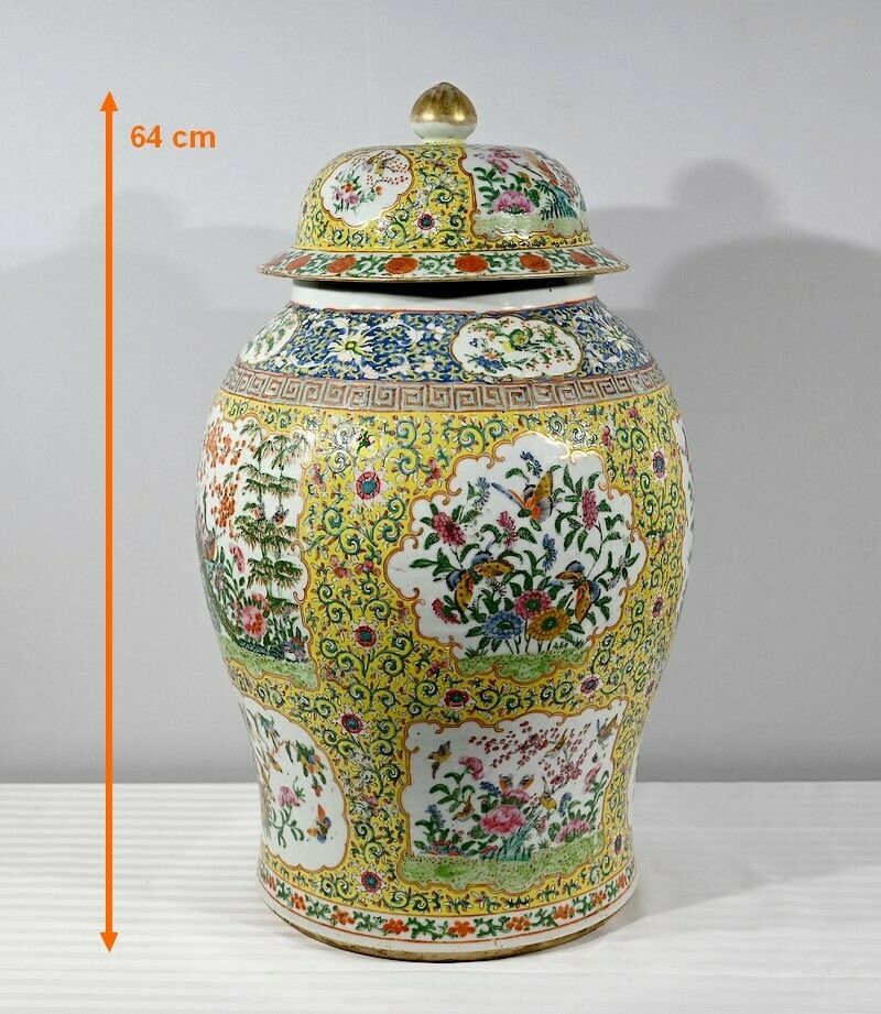 Important Porcelain Vase, Canton   Late 19th Century photo furniture