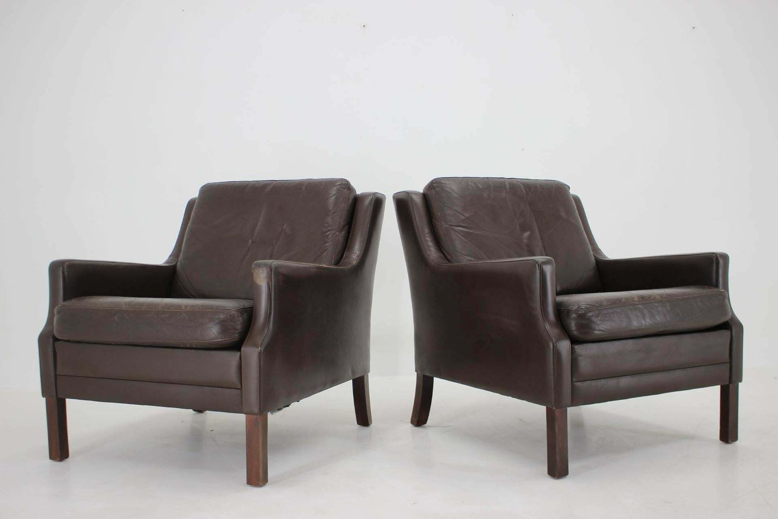1970s Pair Of Leather Armchairs,Denmark photo vinterior
