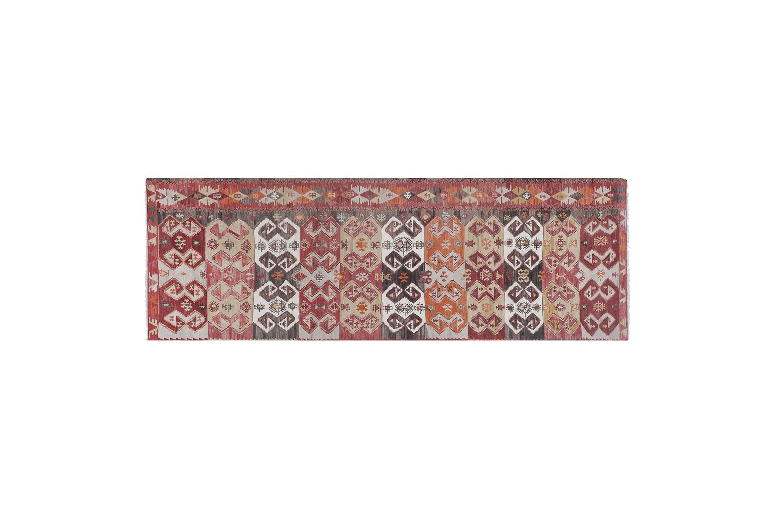 Vintage Foyer Turkish Kilim Rug 4'11'' X 14'5'' photo for sale