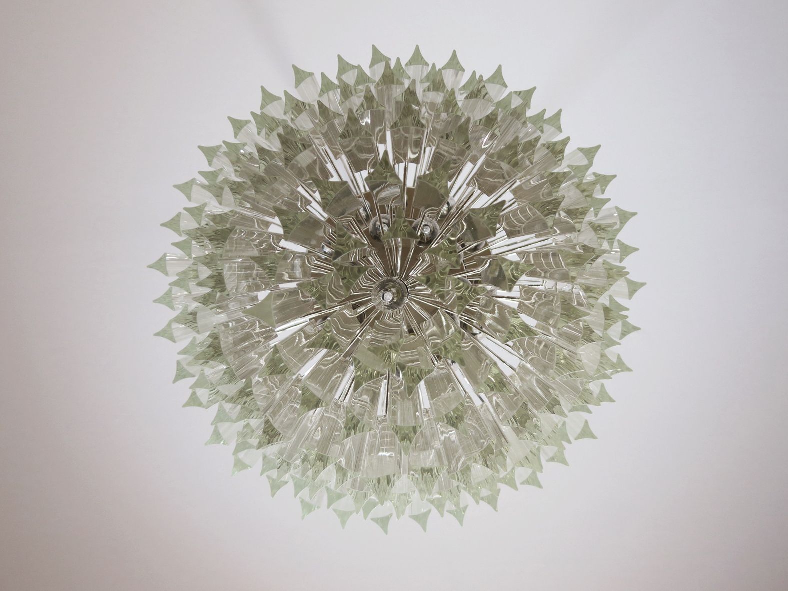 Lighting Huge Murano Chandelier Trasparent Triedri – 187 Prism   Mariangela Model photo