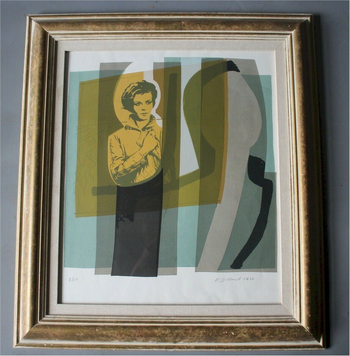 1970's Lithograph Of A Woman By Reginald James Lloyd photo Art