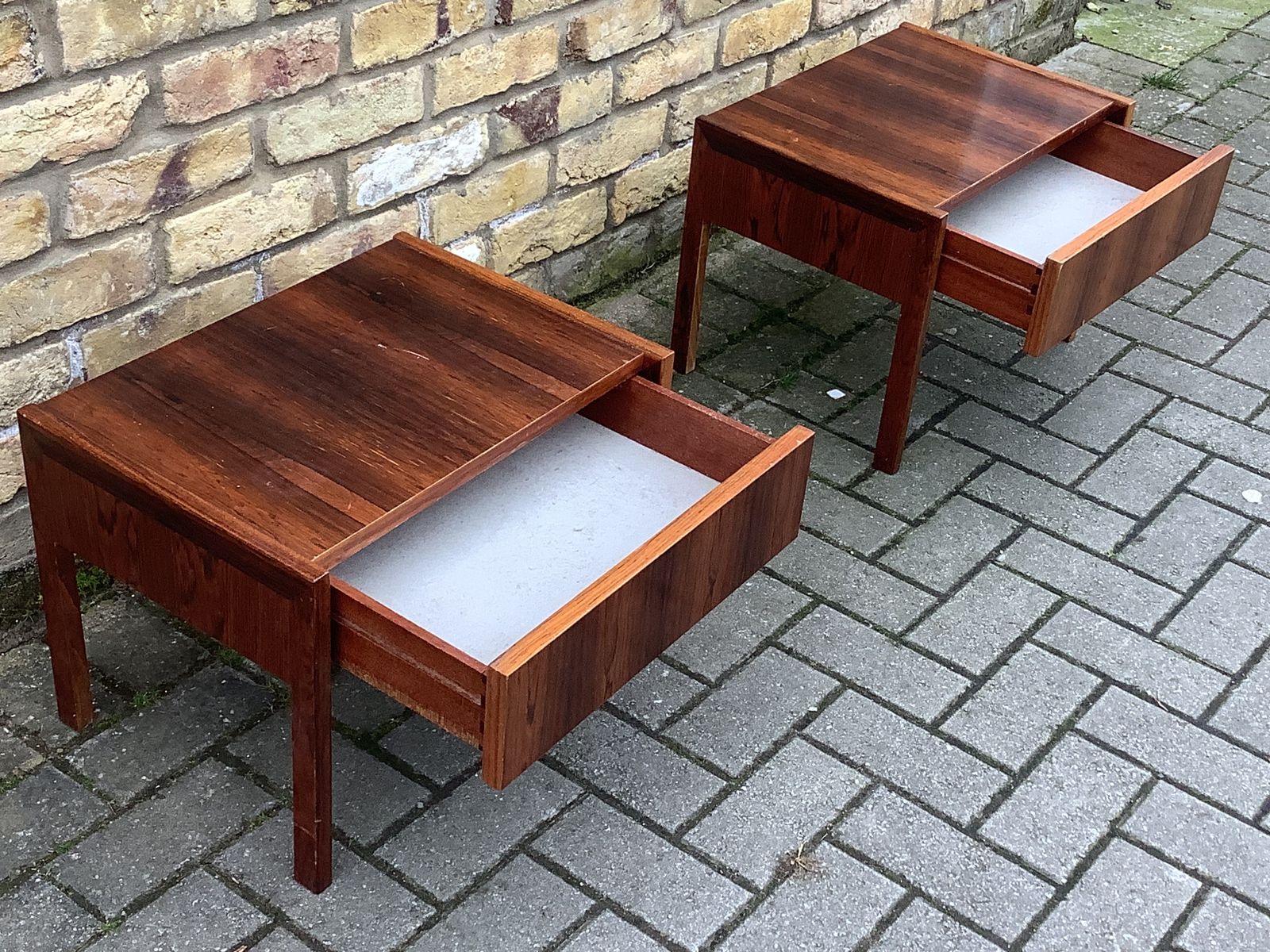 A Pair  Of Danish Rosewood Bedside Cabinets photo furniture