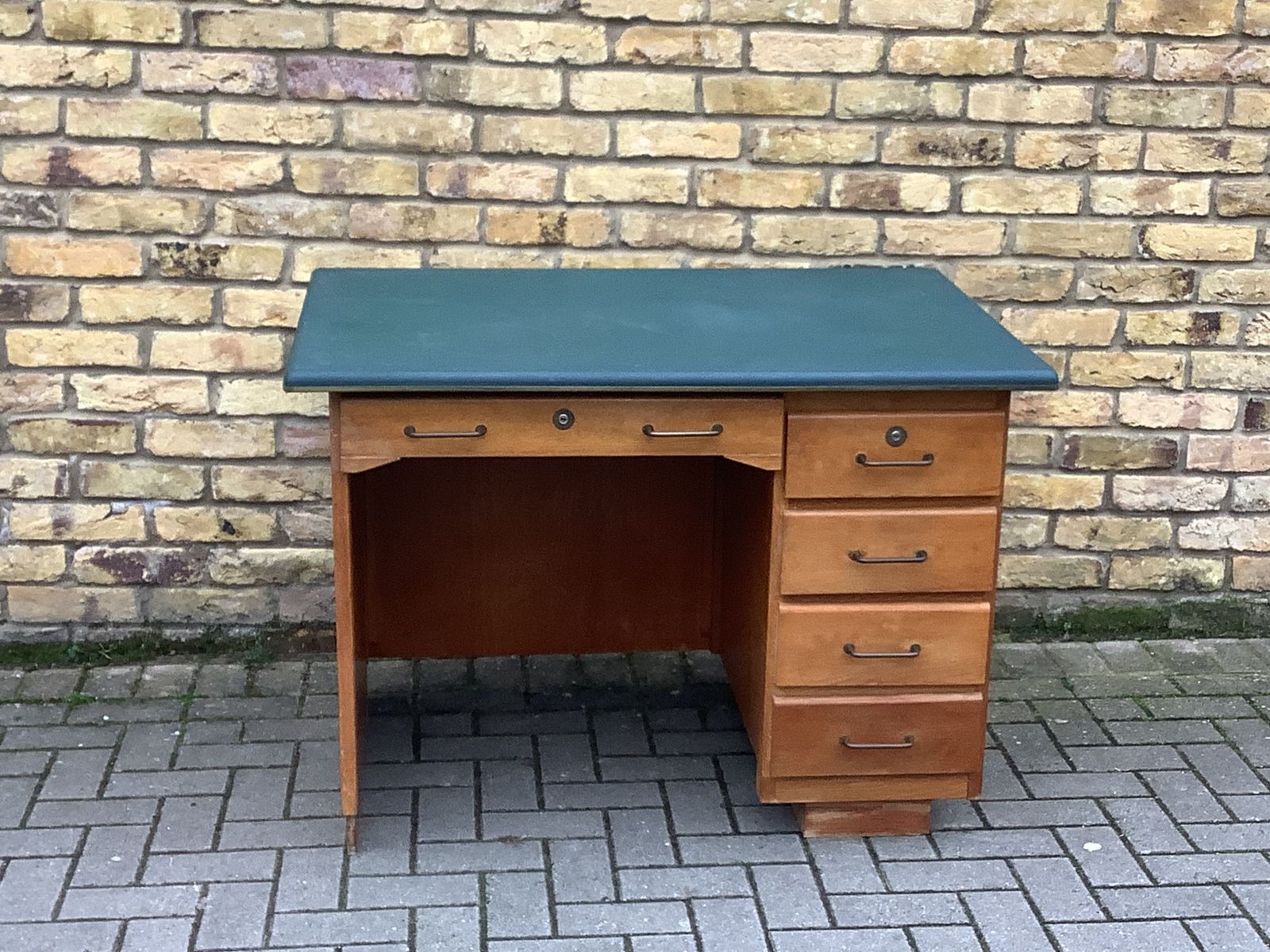 1950s French Wooden Desk And Chair By Meuble Spirol photo furniture