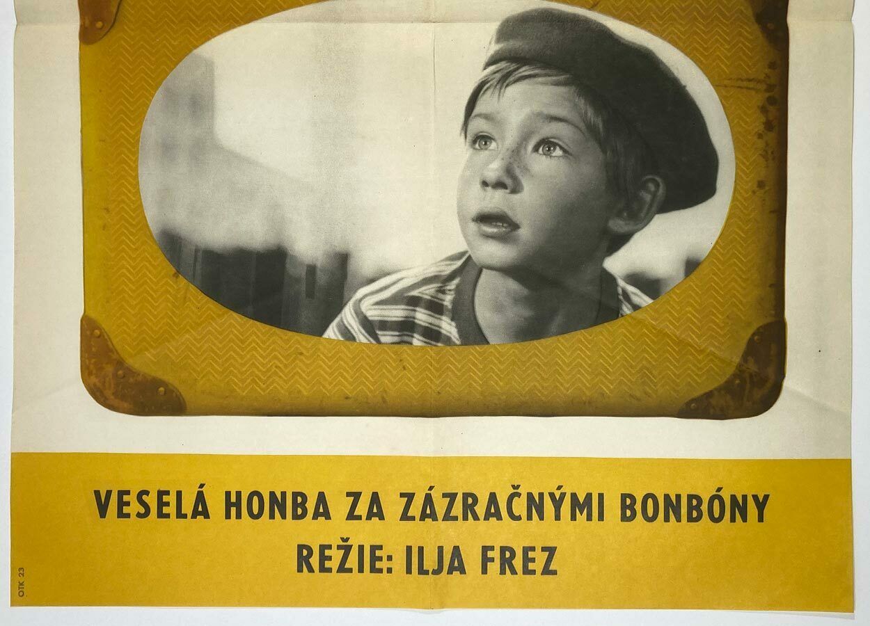 photo furniture Original Film Poster, The Adventures Of The Yellow Suitcase, Unknown Artist, 1971, Genuine Czech Vintage Print
