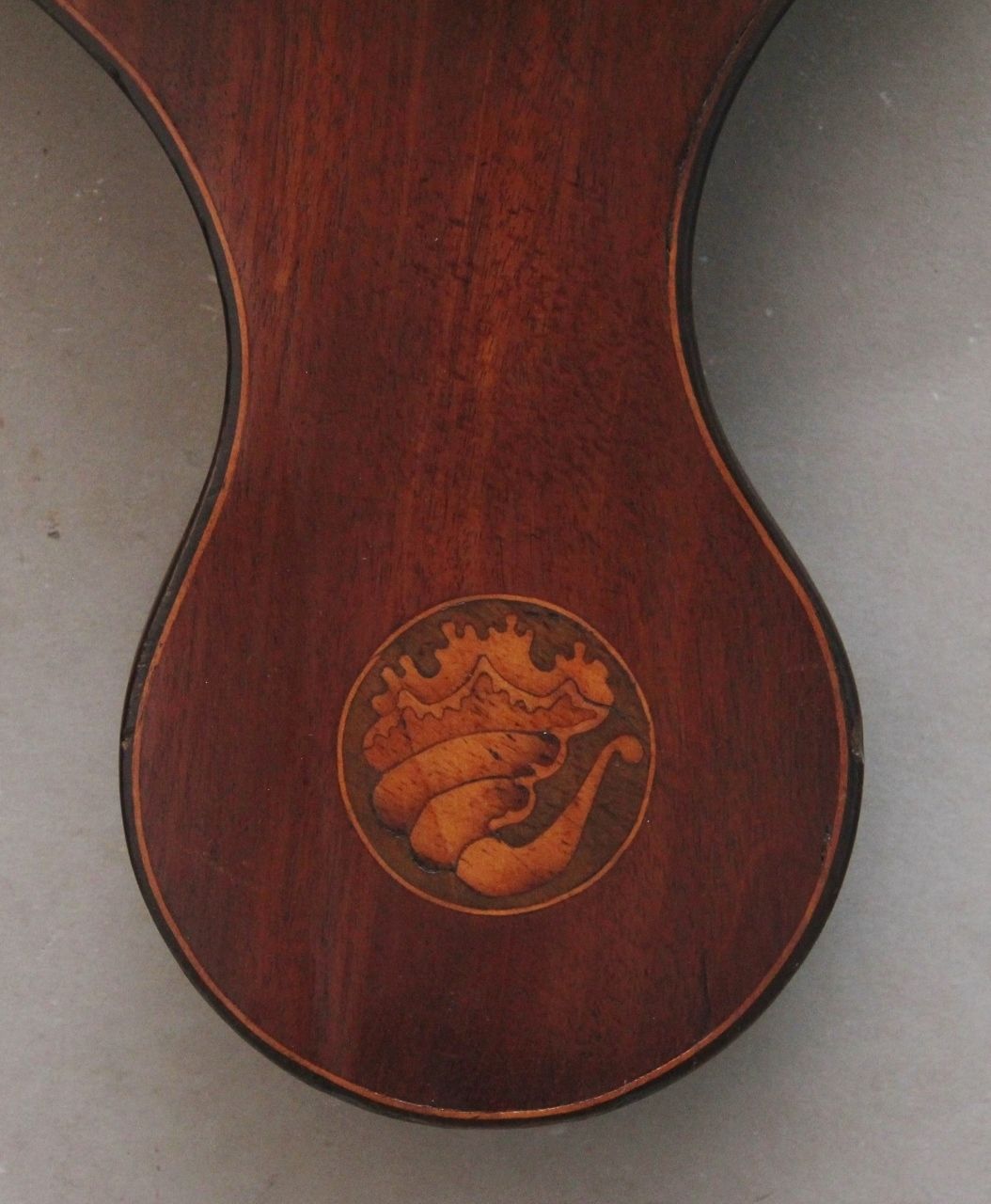 19th Century Inlaid Mahogany Banjo Barometer By L Casatelli Of Liverpool photo vintage