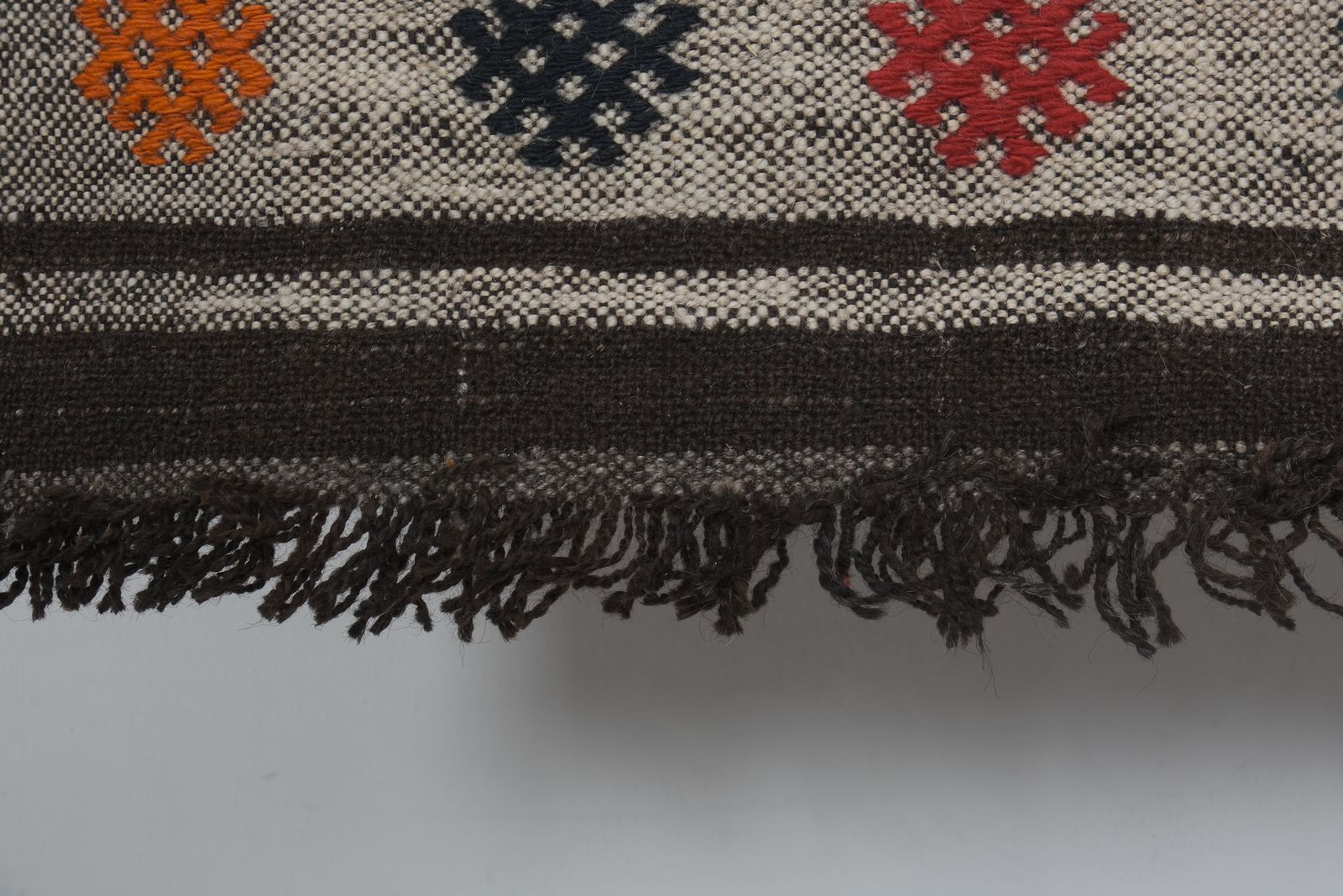 Turkish Striped Hemp Kilim Rug 2'1'' X 6'6'' photo vintage