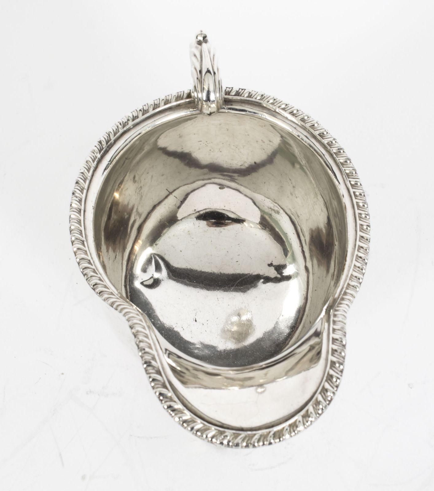 675.0 Antique Pair English Old Sheffield Silver Plated Sauce Boats 1830 19th Cent photo