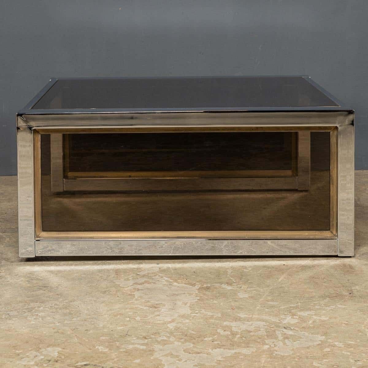20th Century Pair Of Chrome & Glass Side Tables, C.1970 photo Furniture