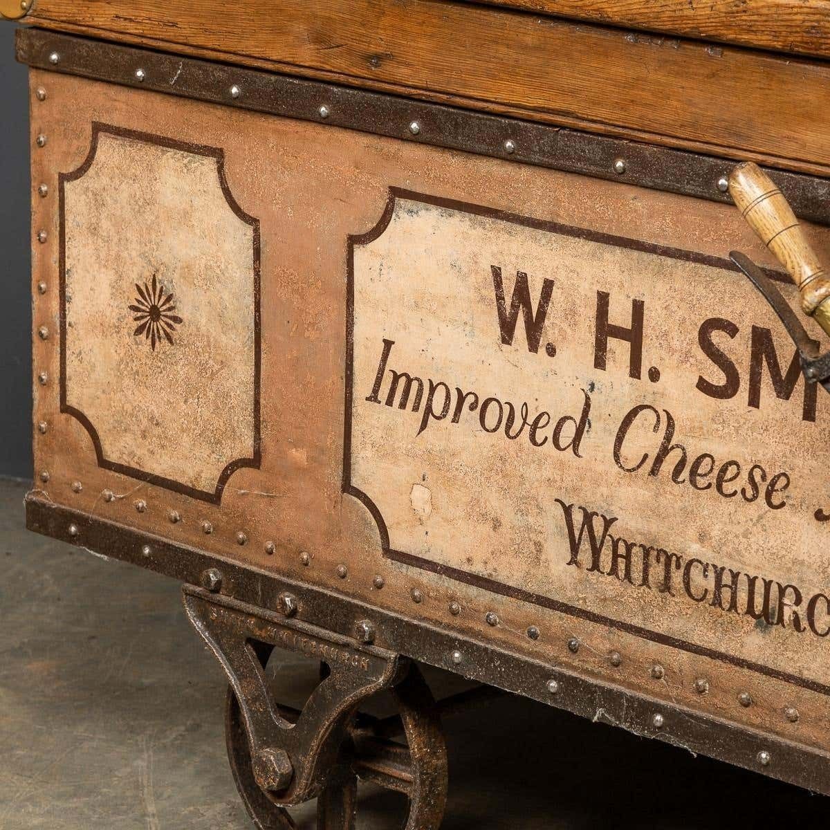 Furniture 19th Century Victorian Freight Carriage With Oak Top, C.1880 photo