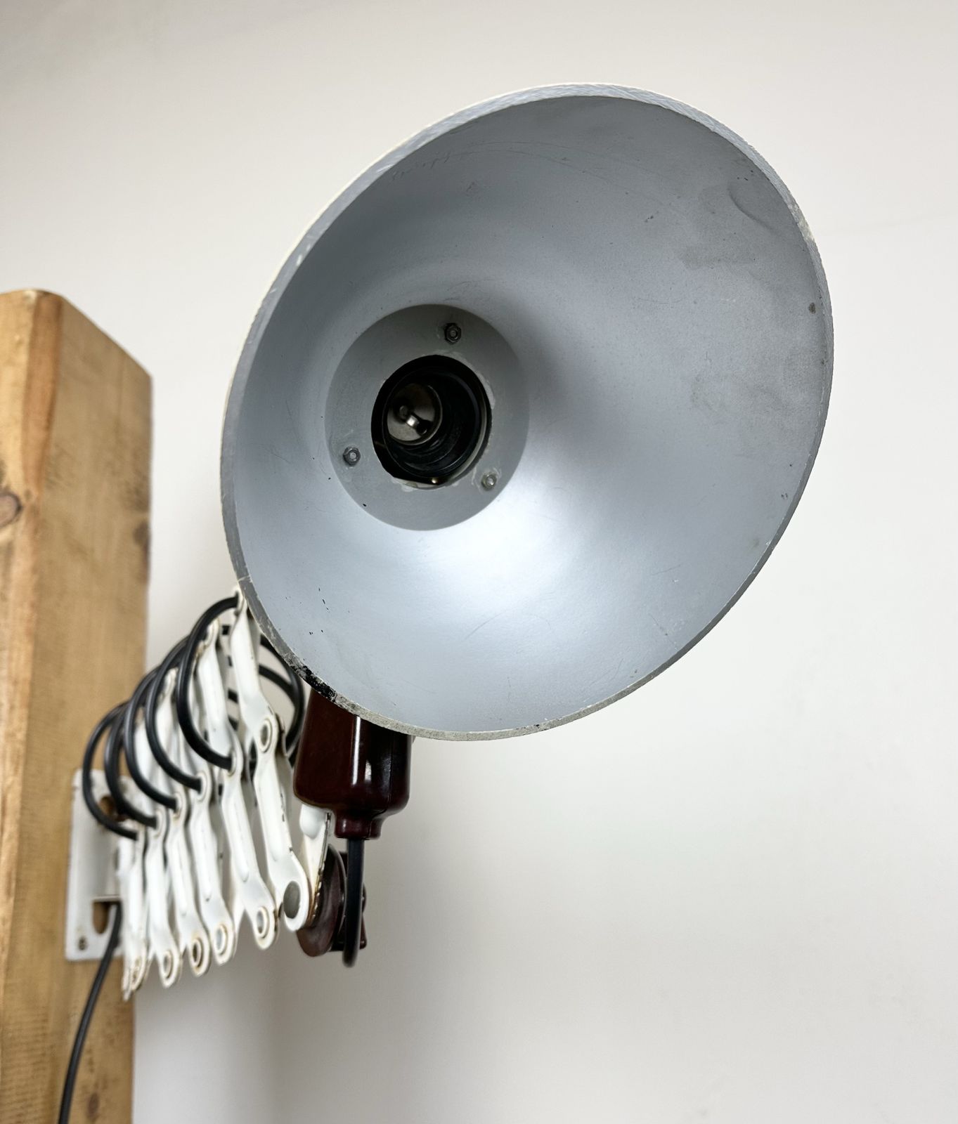Lighting Industrial East German Scissor Lamp From Veb Zweckleuchtenbau Dresden, 1950s photo