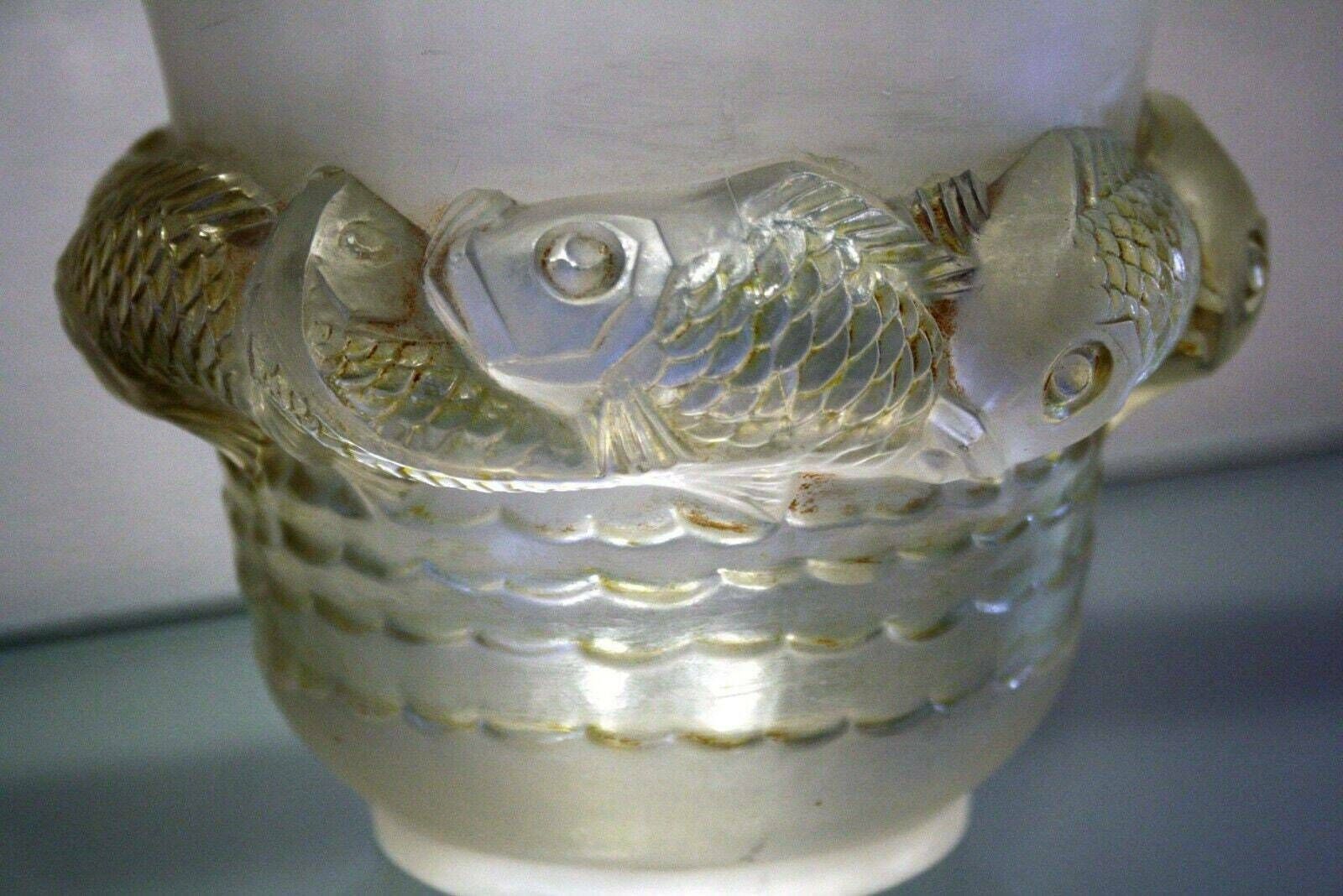 Renè Lalique France Vase Piriac Opalescent Glass 1043 1930 Art Nouveau Liberty photo furniture