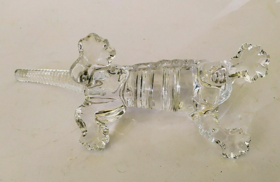 Arnolfo Di Cambio Rare Crocodile In Crystal Pen Holder Vintage Italian Design Pen Holder Glass Signed Limited Edition photo vintage
