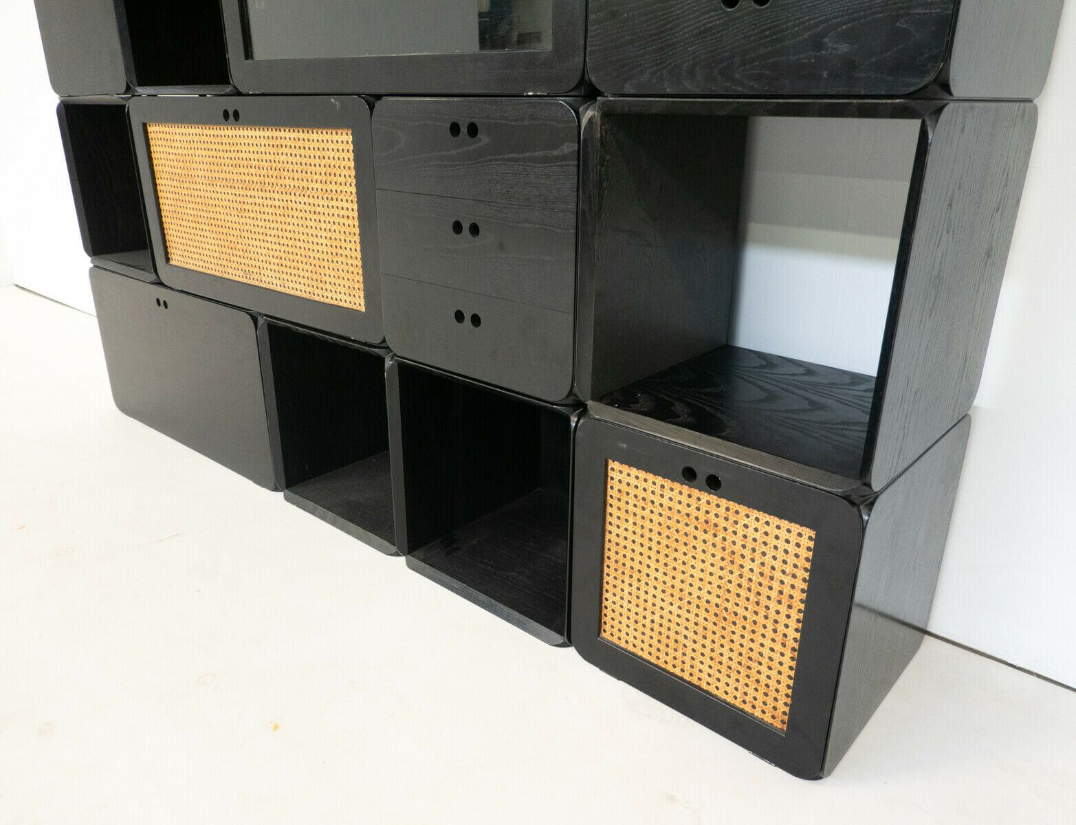 7750.0 Set Of Modular Black Wooden Cubes By Derk Jan De Vries photo