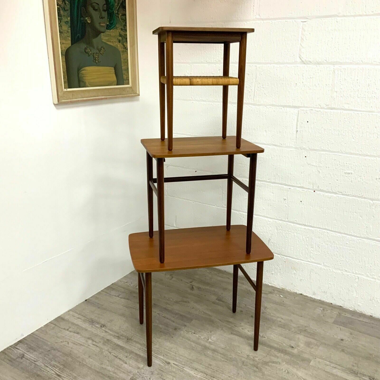 Johnnes Andersen Teak Nest Of Tables For Cfc Silkeborg  Danish Mid Century photo vintage