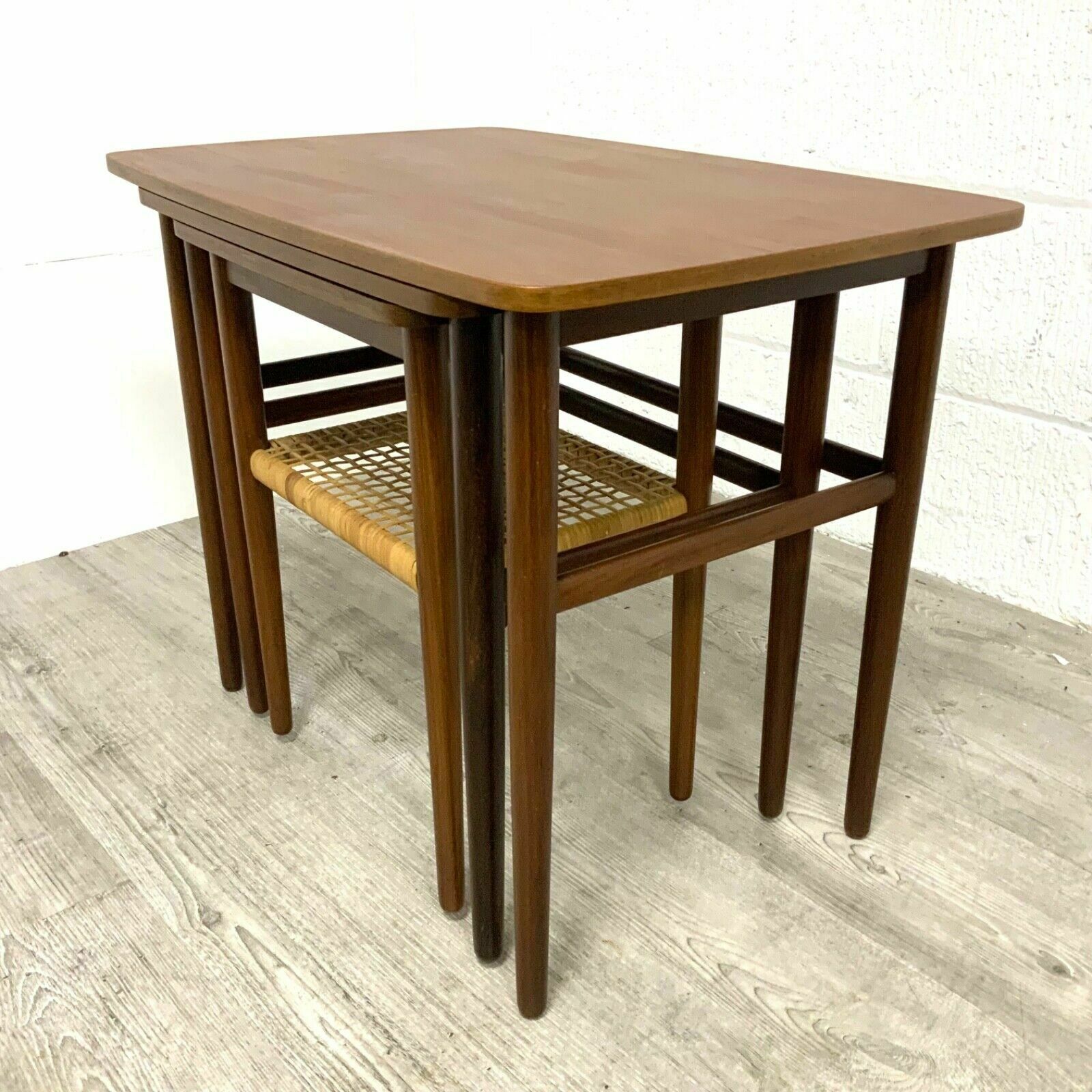 Furniture Johnnes Andersen Teak Nest Of Tables For Cfc Silkeborg  Danish Mid Century photo