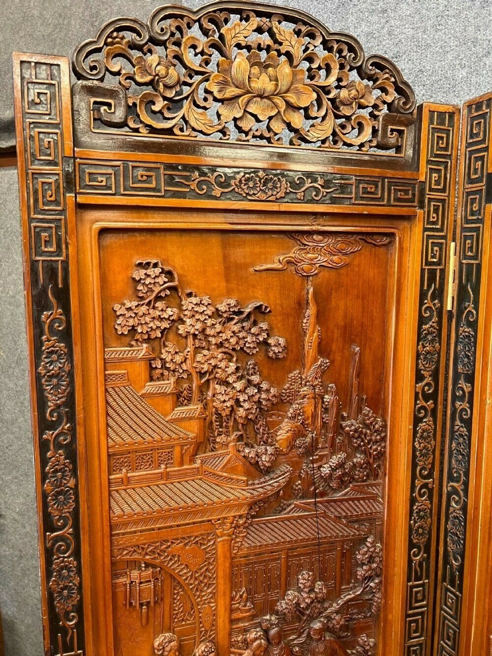 Stunning Chinese 6 Fold Room Divider photo for sale