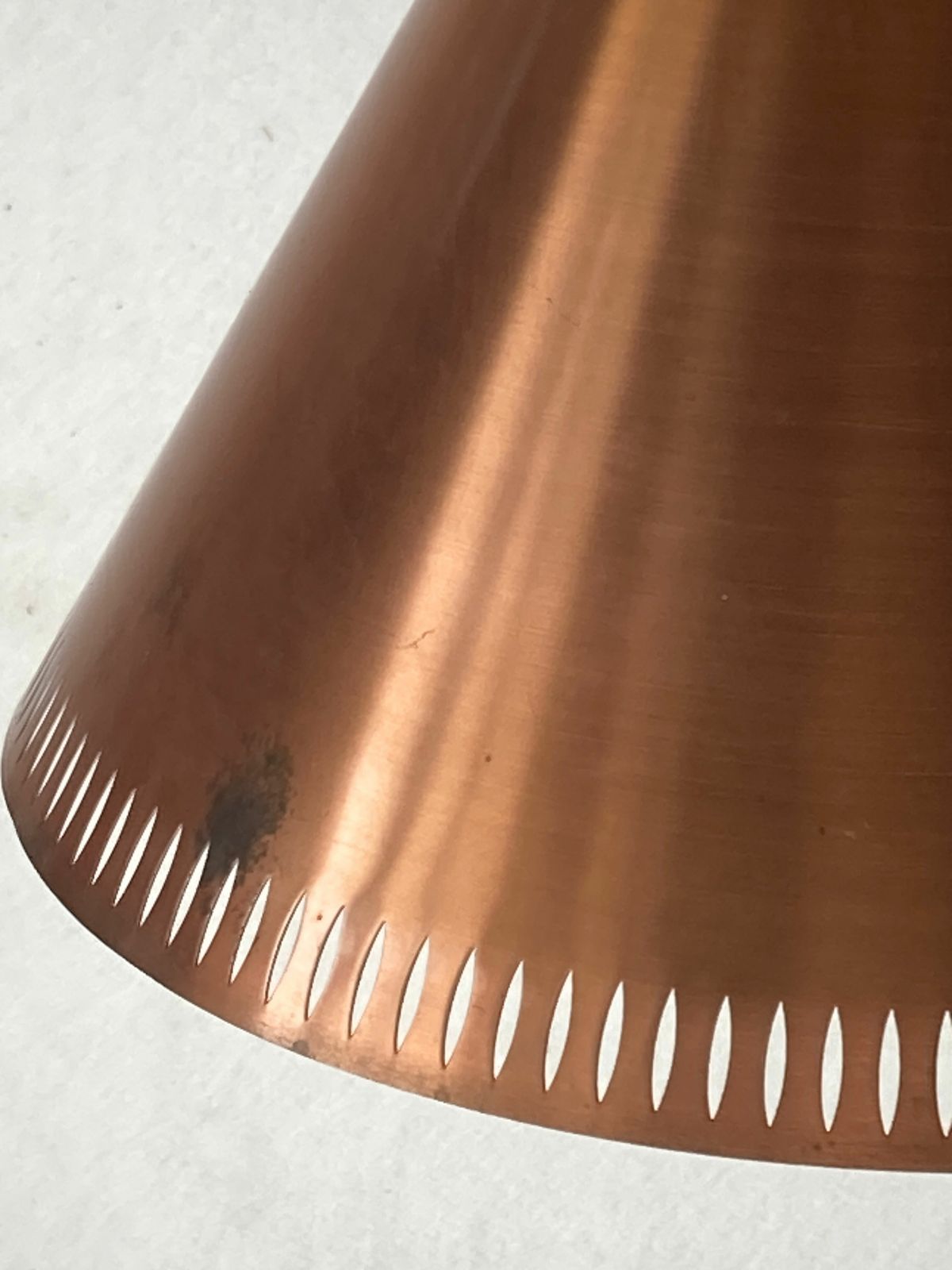 Perforated Copper Hanging Pendant, Nordisk Solar, Denmark photo vinterior