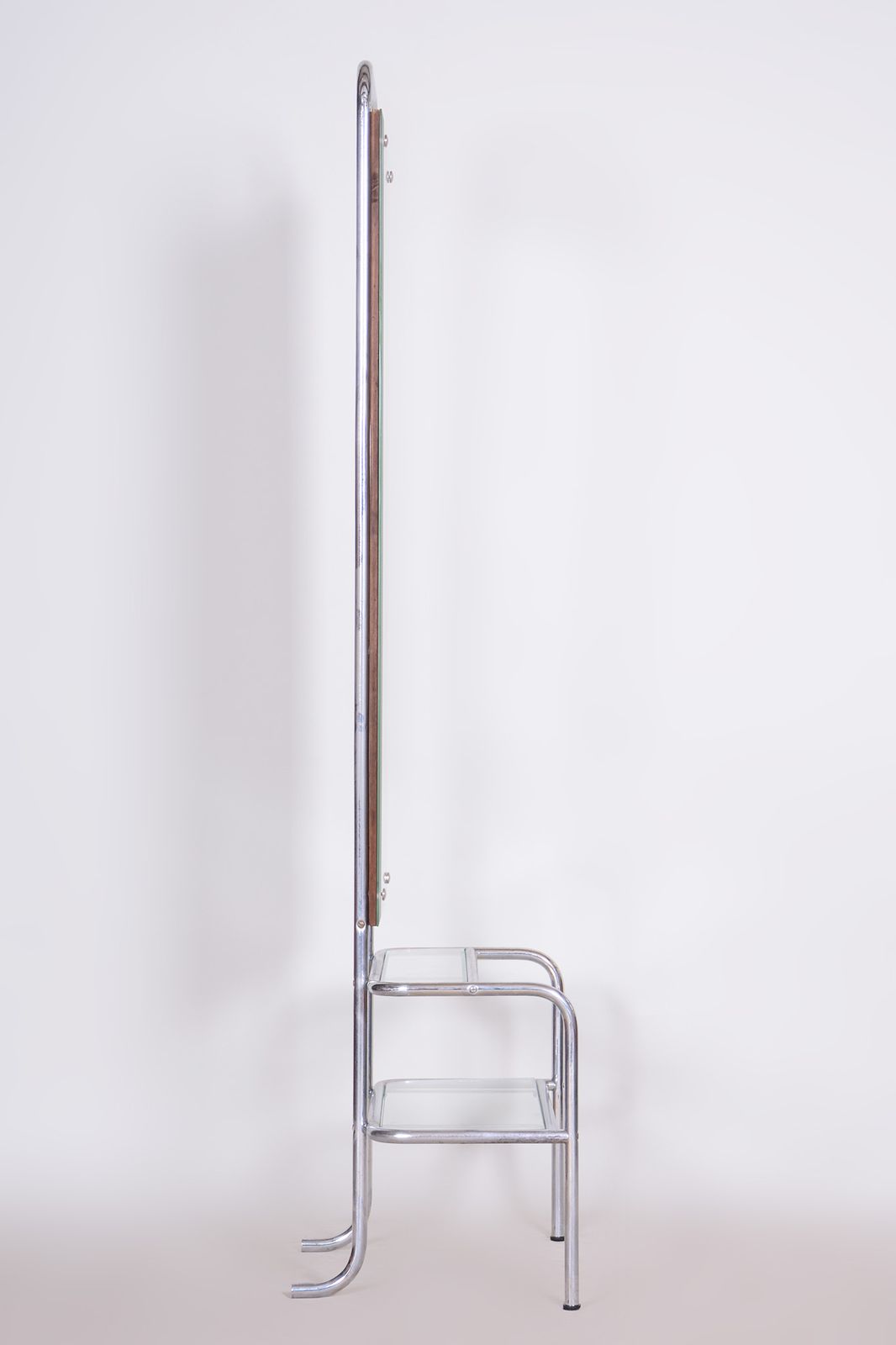 Restored Bauhaus Dressing Mirror, Chrome Plated Steel, Czechia, 1930s photo for sale