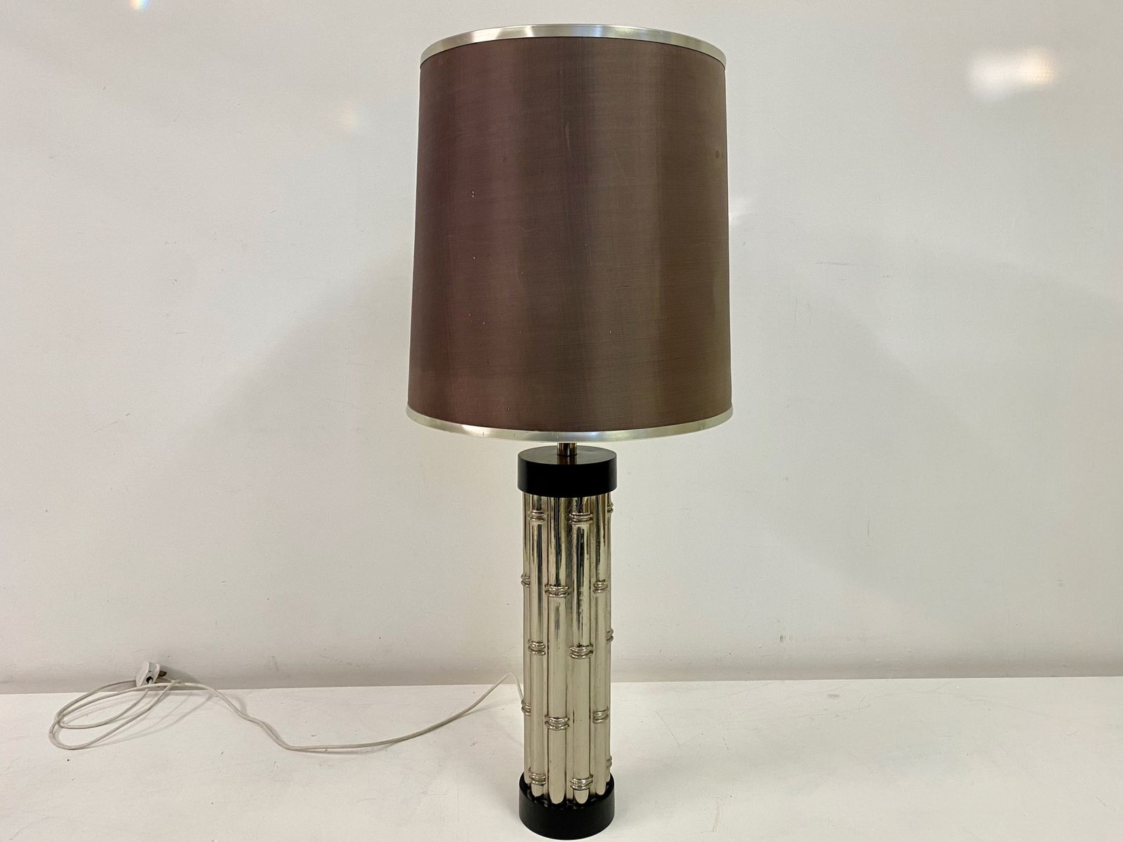 1970s Faux Bamboo Table Lamp photo Lighting