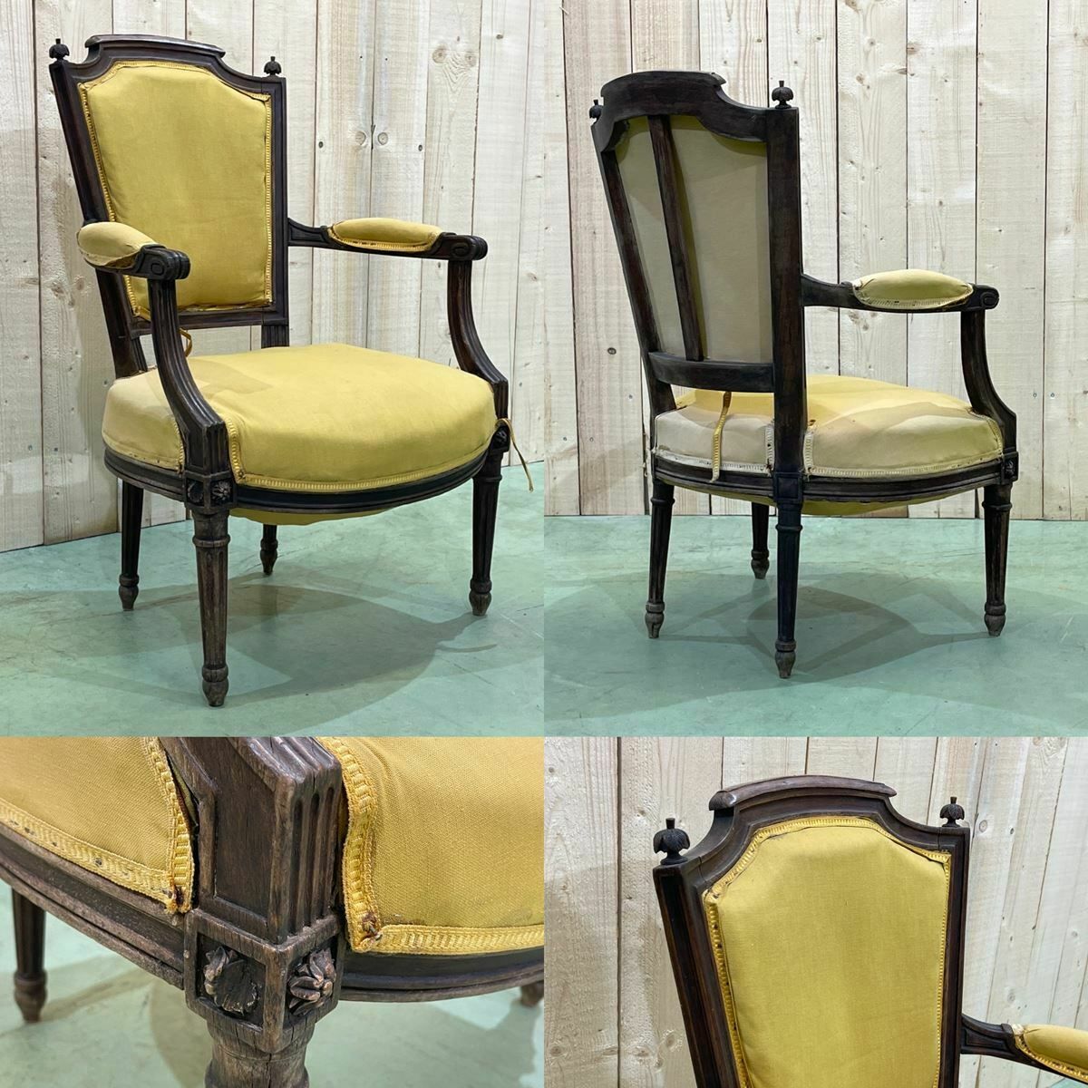 Louis XVI Style Beechwood Armchair, Late 19th Century photo furniture