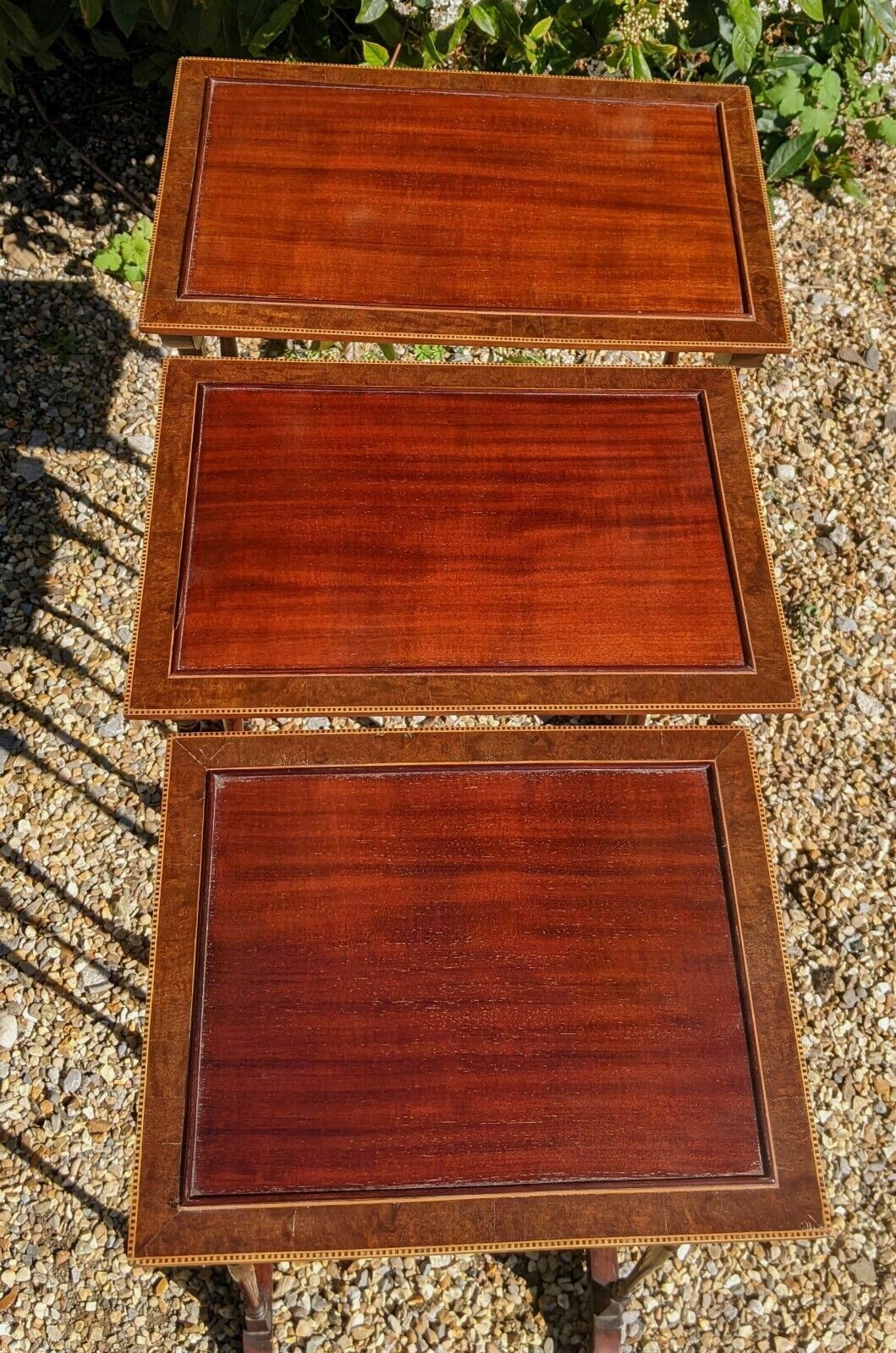 Elegant & Delicate Georgian Nest Of 3 Tables photo for sale